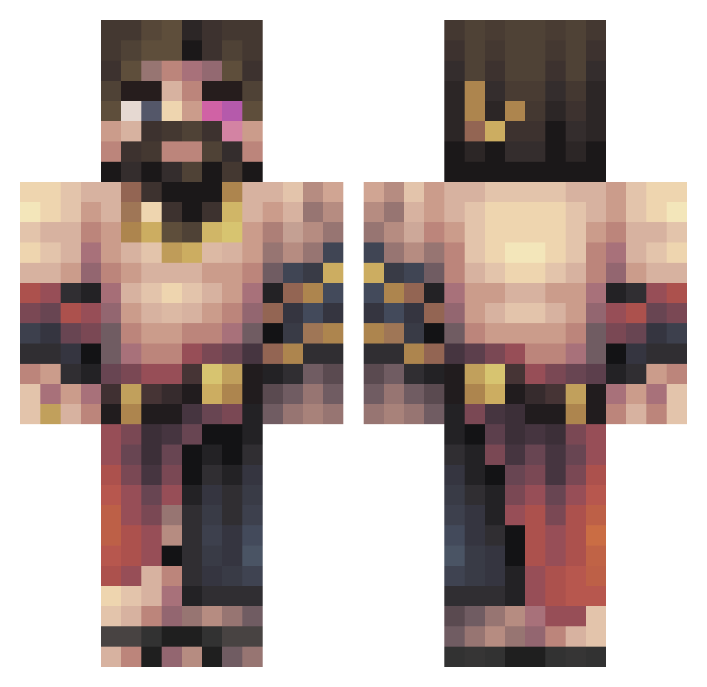 fef_fef_hype Minecraft skin, front and back view