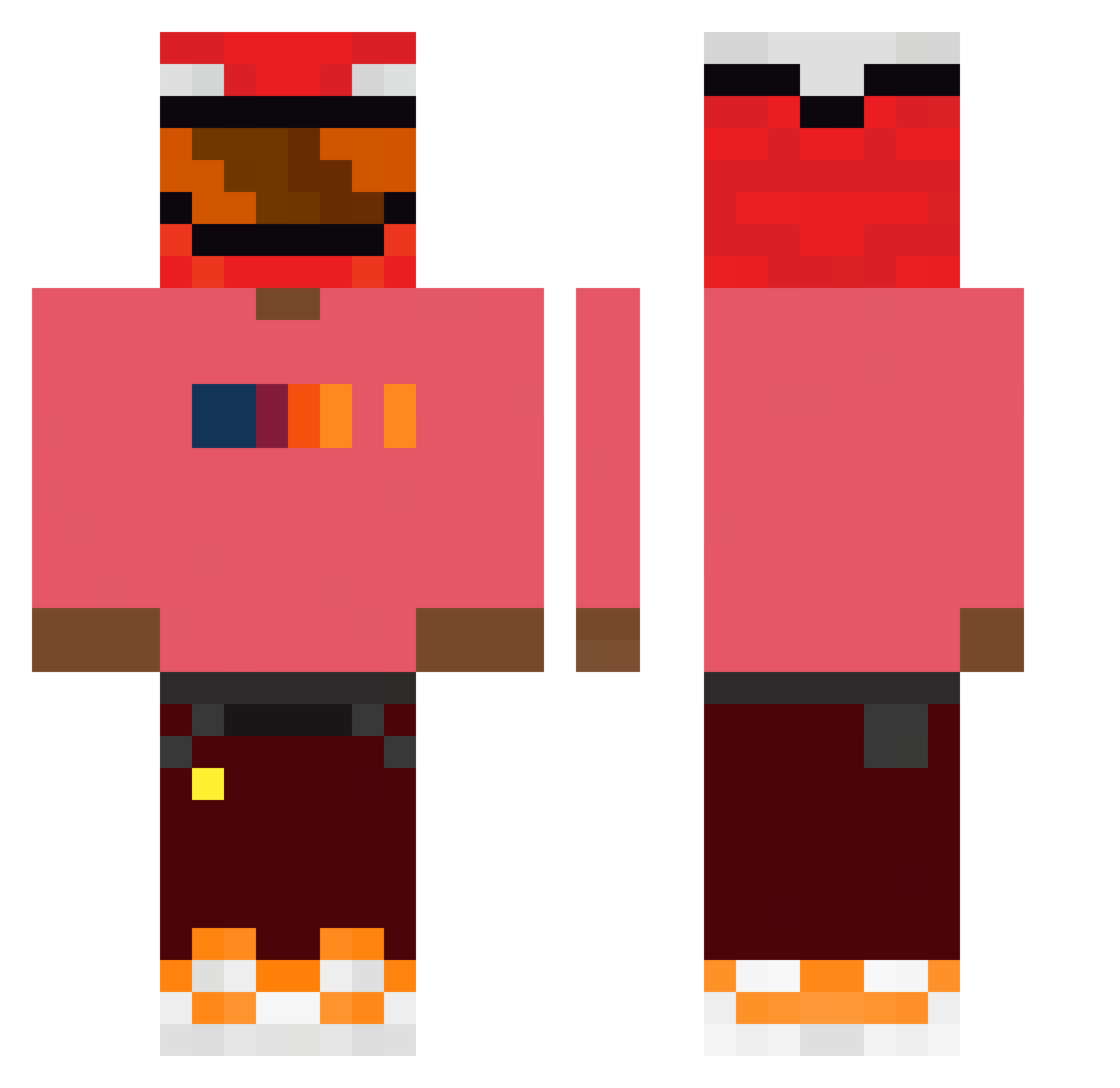 Nox_187 Minecraft skin, front and back view
