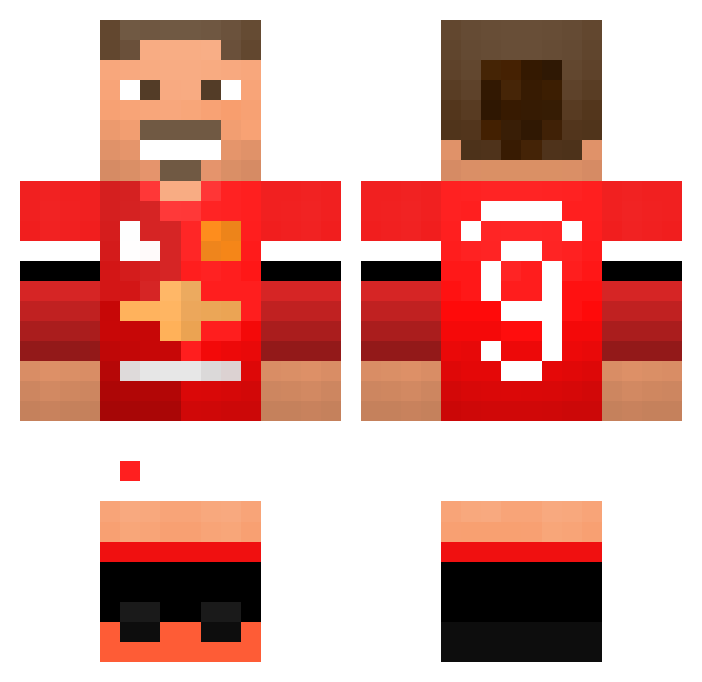 Drias Minecraft skin, front and back view