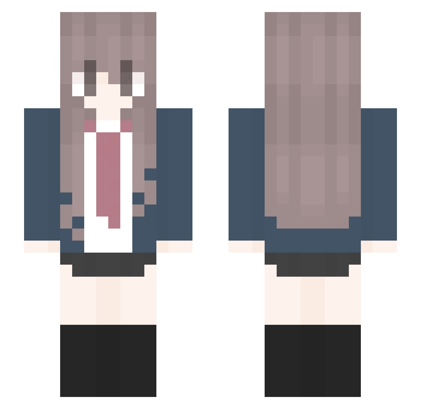 adwmire Minecraft skin, front and back view