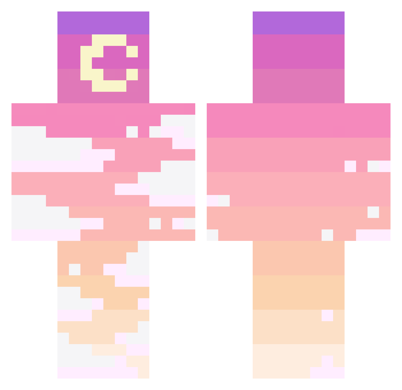 Sea_Bass_Chan Minecraft skin, front and back view