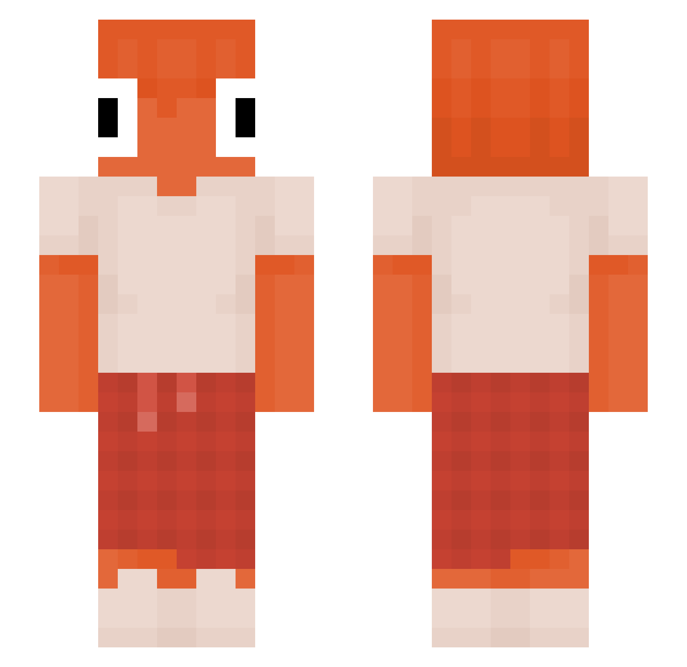 parinios Minecraft skin, front and back view