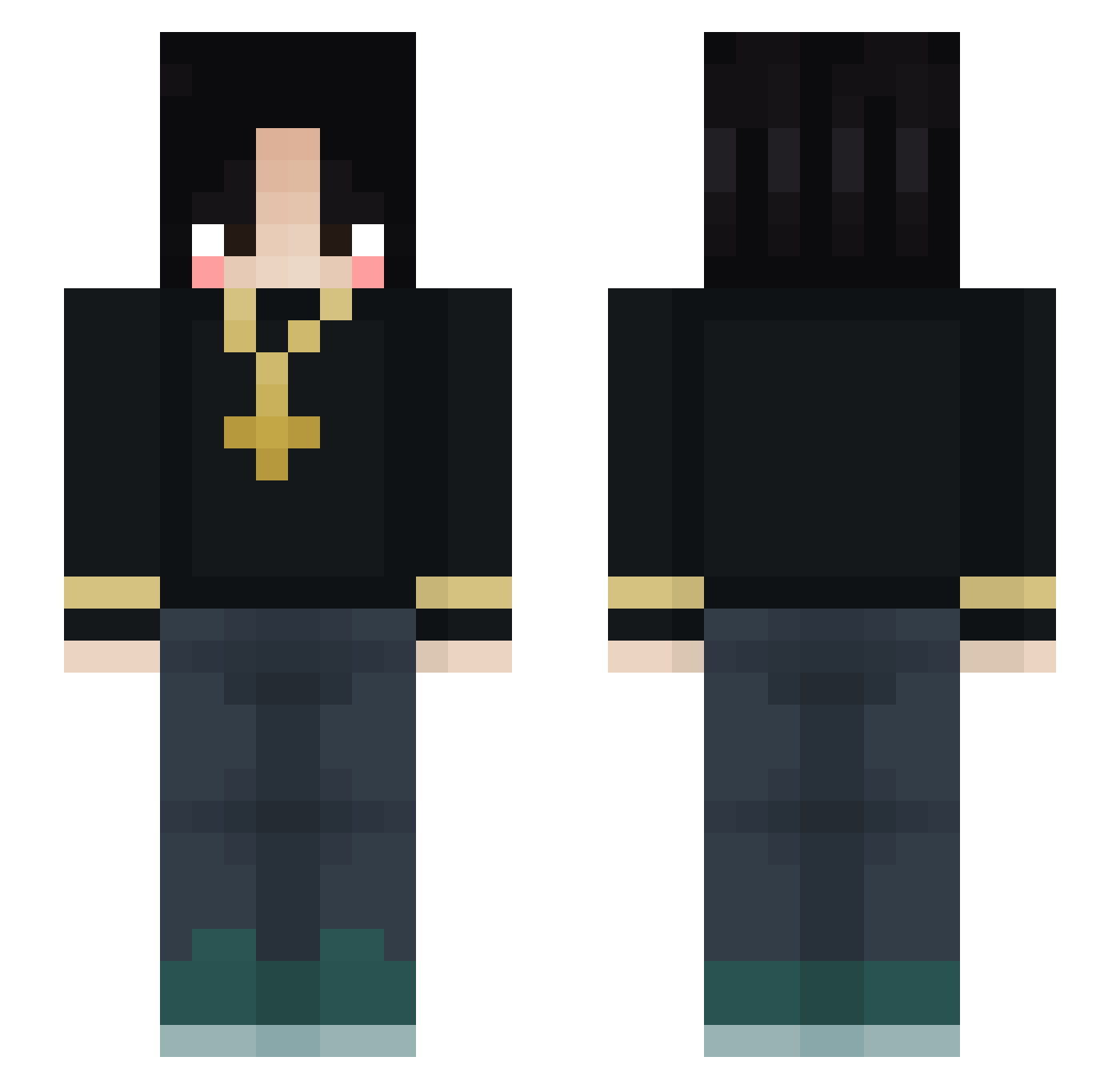 lauuly Minecraft skin, front and back view