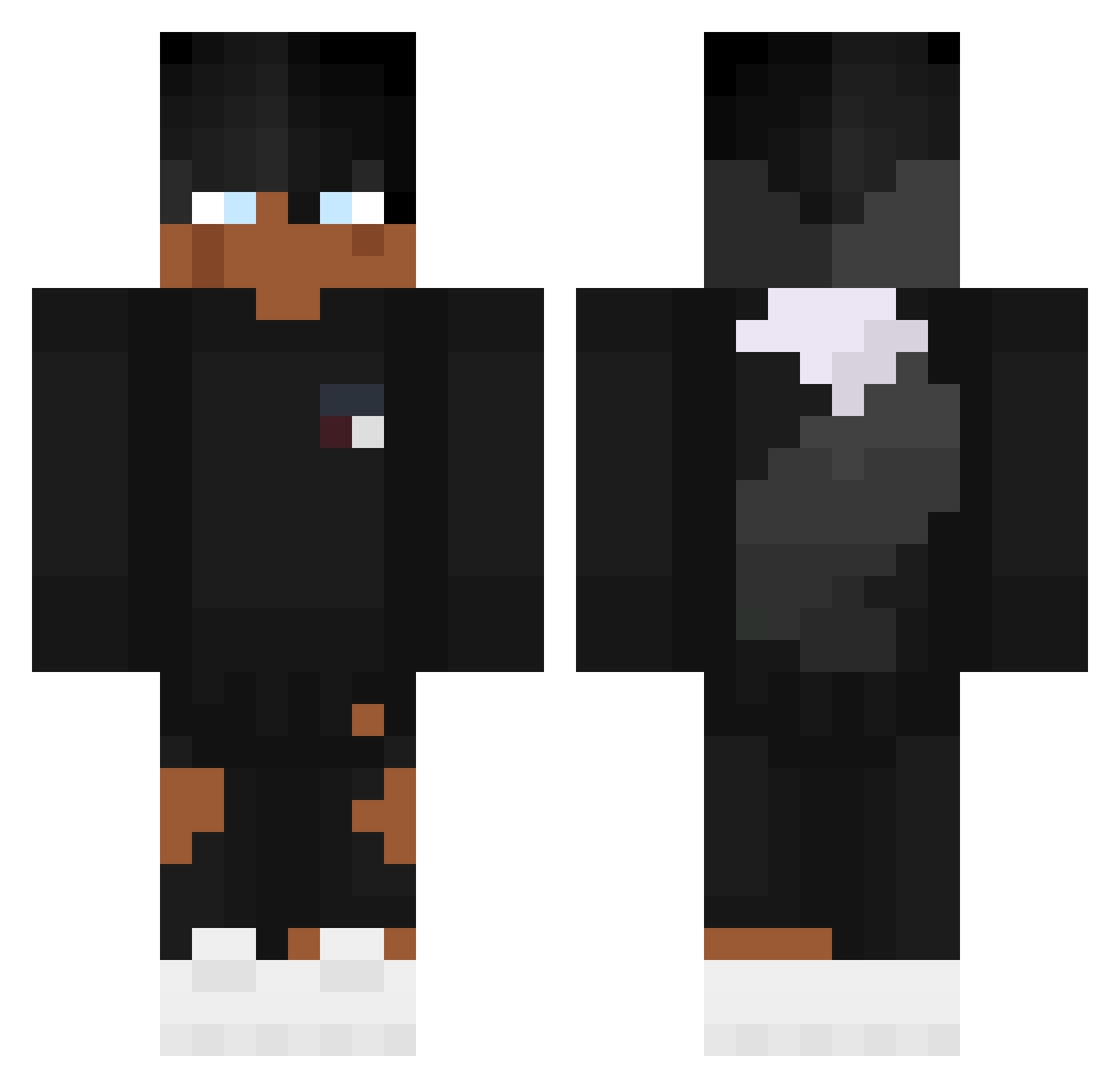 dermultiausdubai Minecraft skin, front and back view