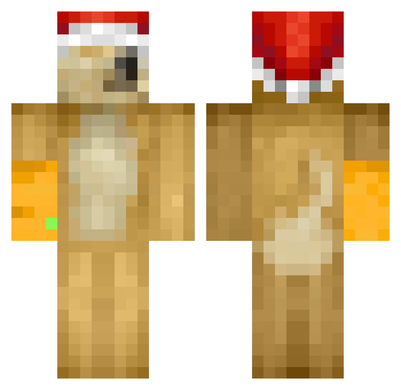 I_sex_women Minecraft skin, front and back view