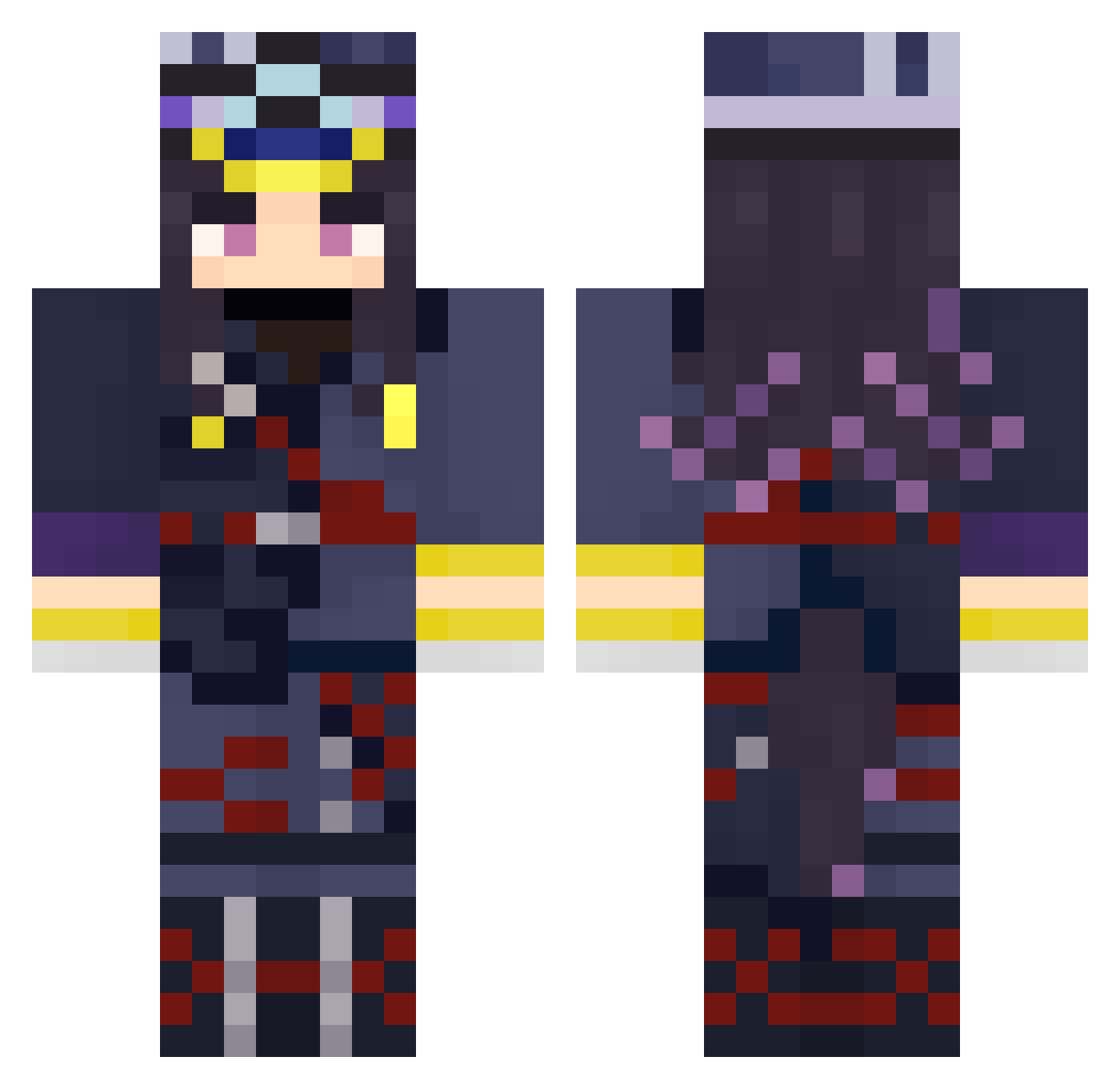 Green_user Minecraft skin, front and back view