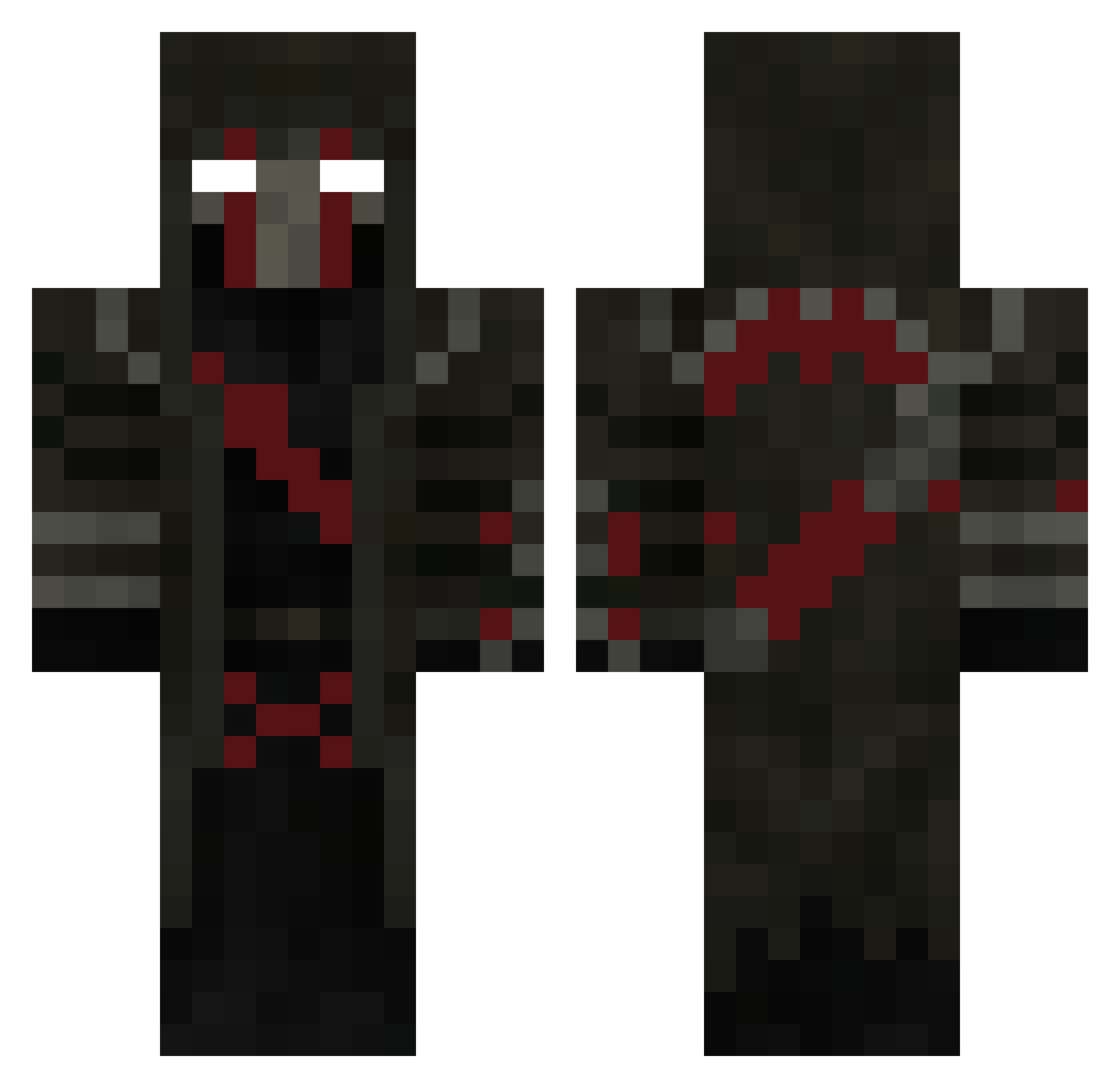 ReliantBeet6156 Minecraft skin, front and back view