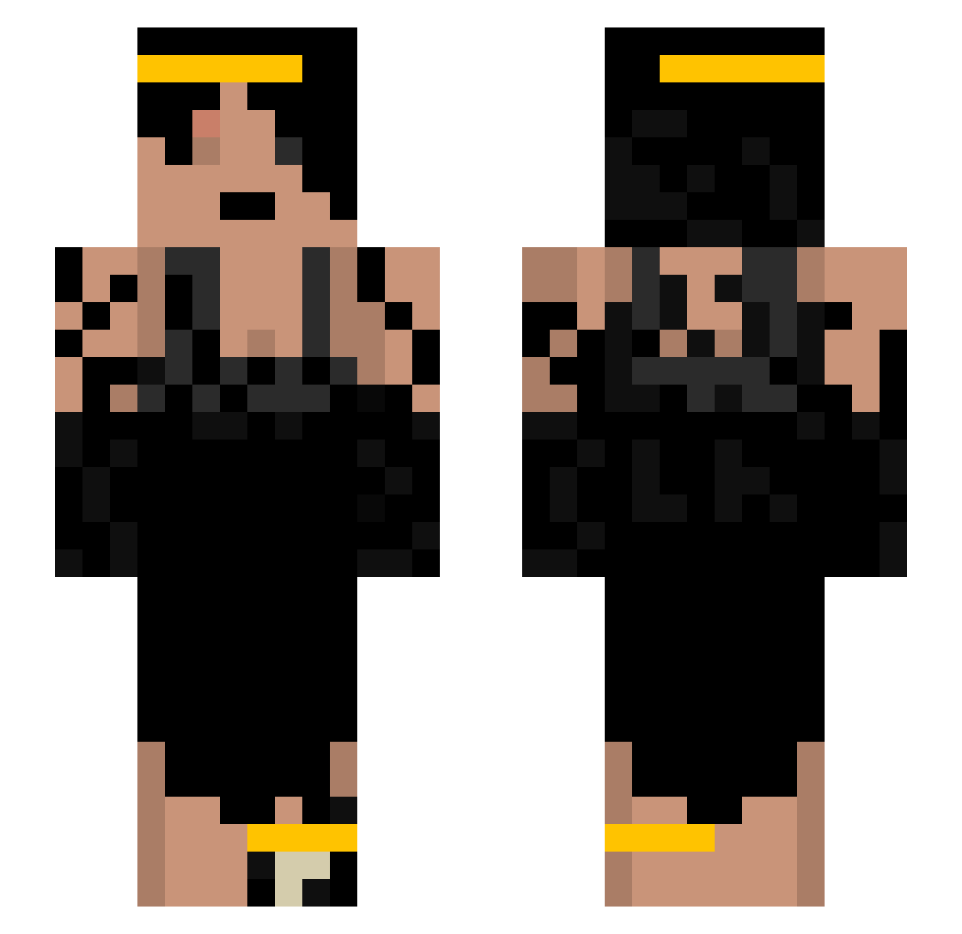 NICKITOIS Minecraft skin, front and back view