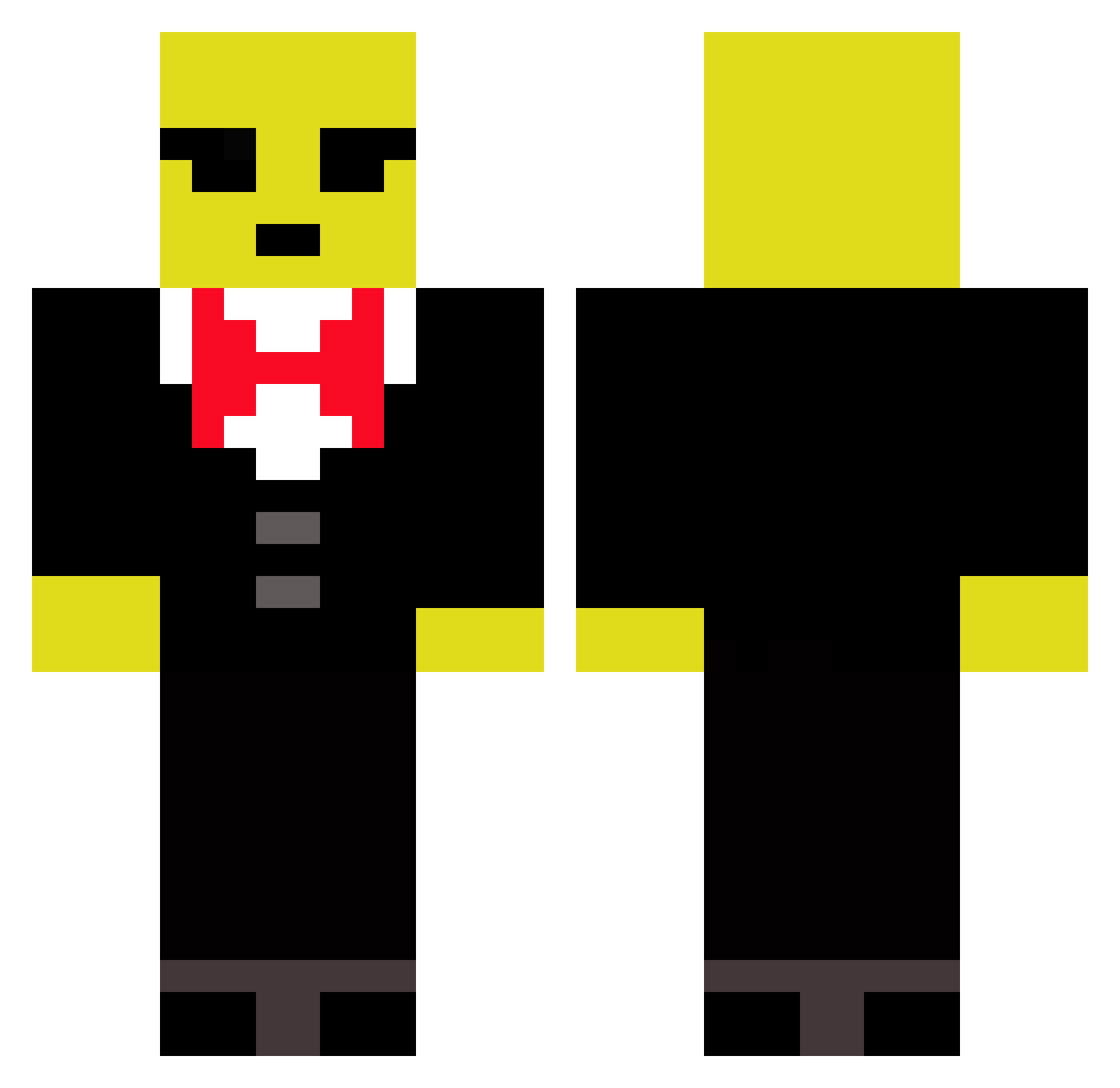 blackskull4321 Minecraft skin, front and back view