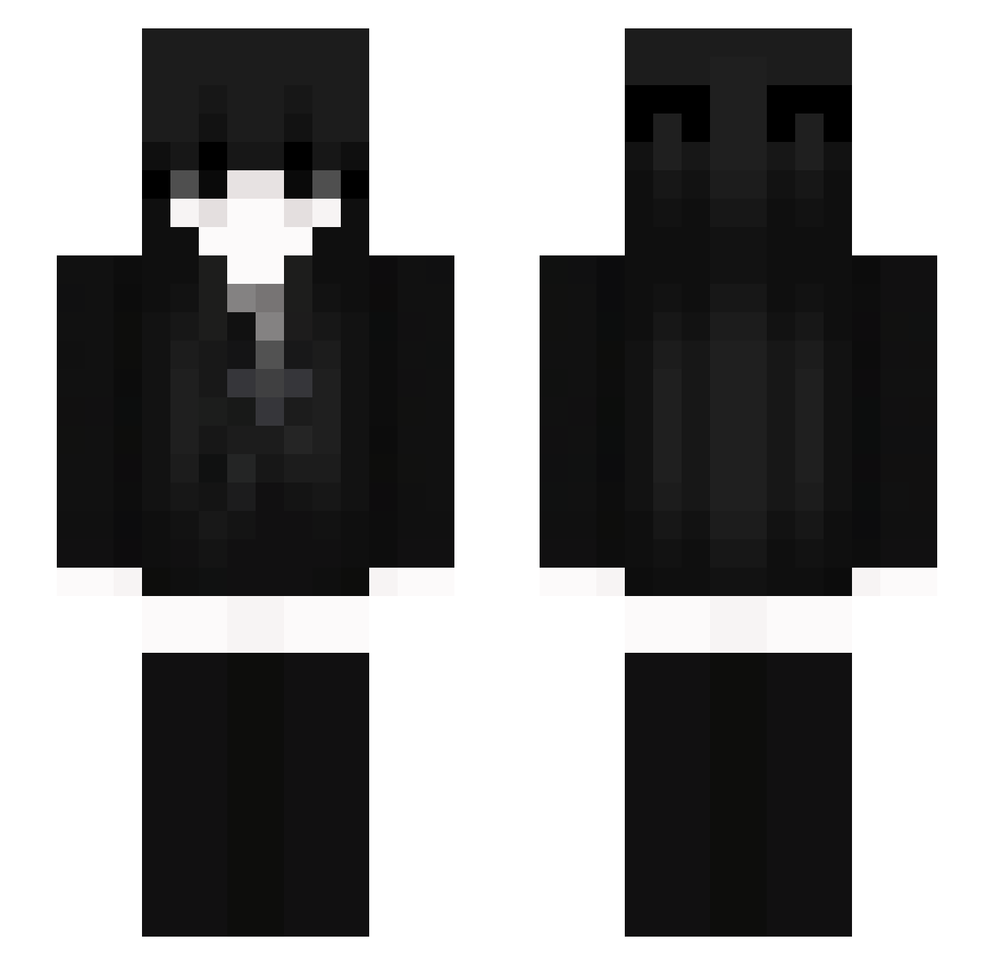 egoistka Minecraft skin, front and back view
