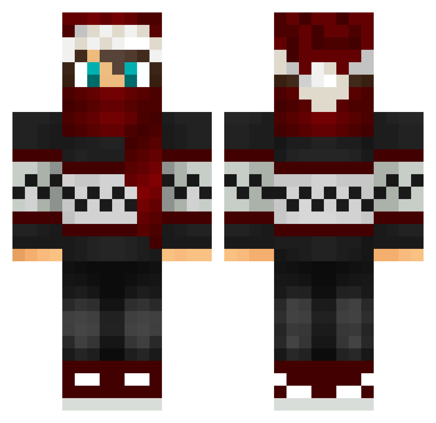 MinemenBOT13 Minecraft skin, front and back view
