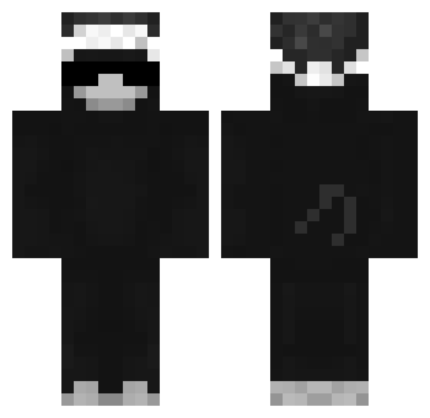 Raphiolly Minecraft skin, front and back view