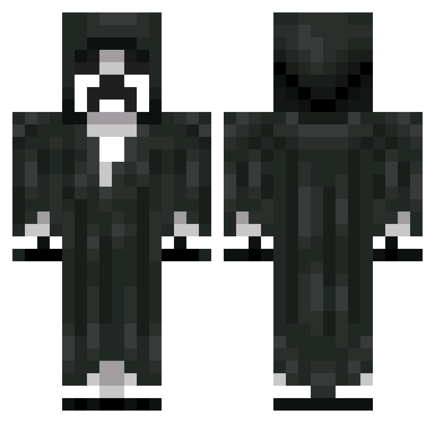 chudwig Minecraft skin, front and back view