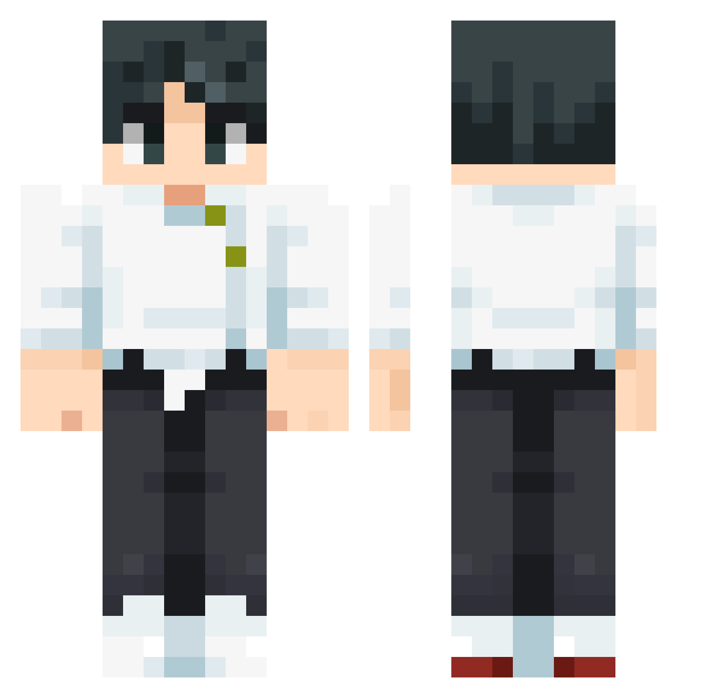GimSSui Minecraft skin, front and back view