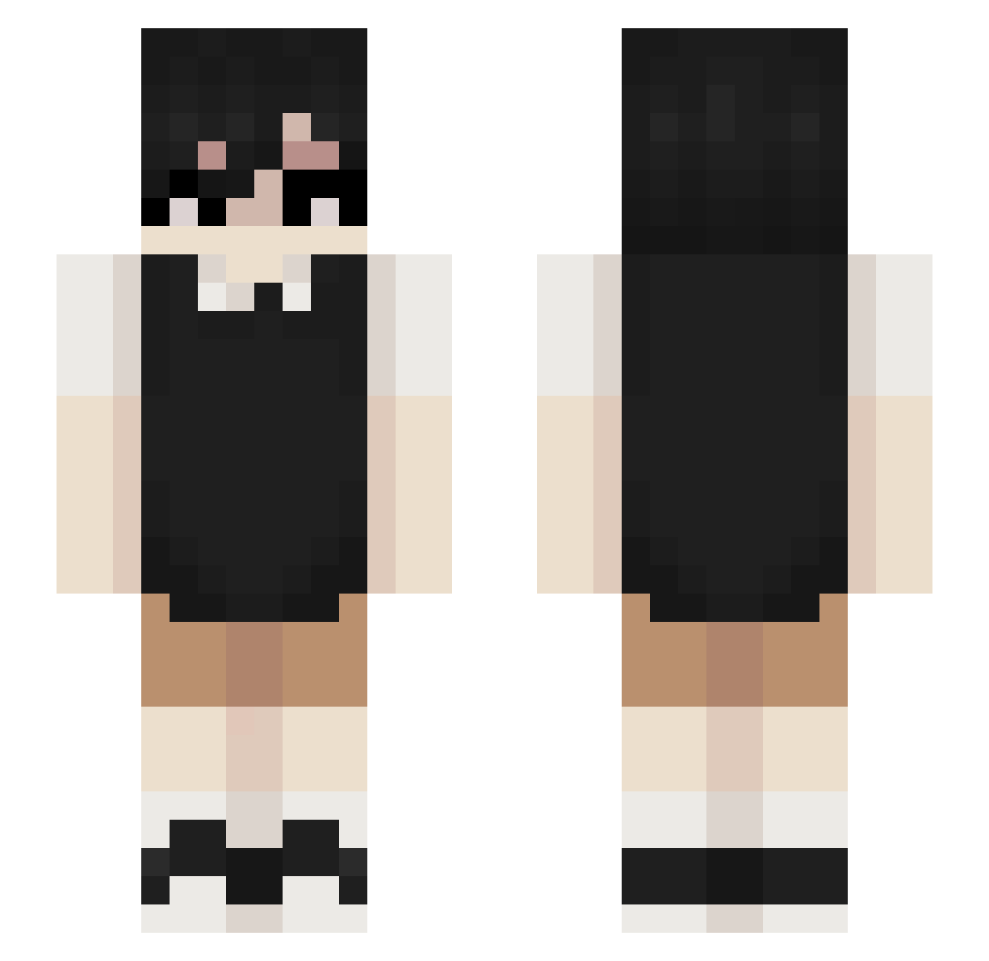 almbd3 Minecraft skin, front and back view