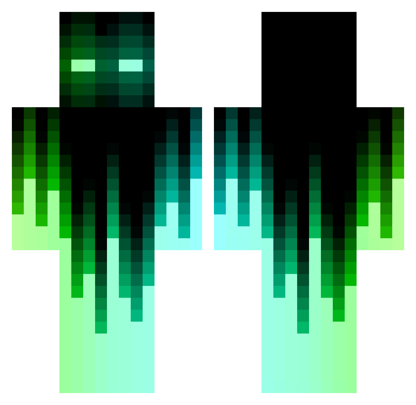 PotatoGod_420 Minecraft skin, front and back view
