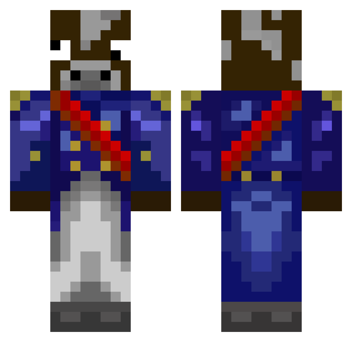 TITIZON Minecraft skin, front and back view