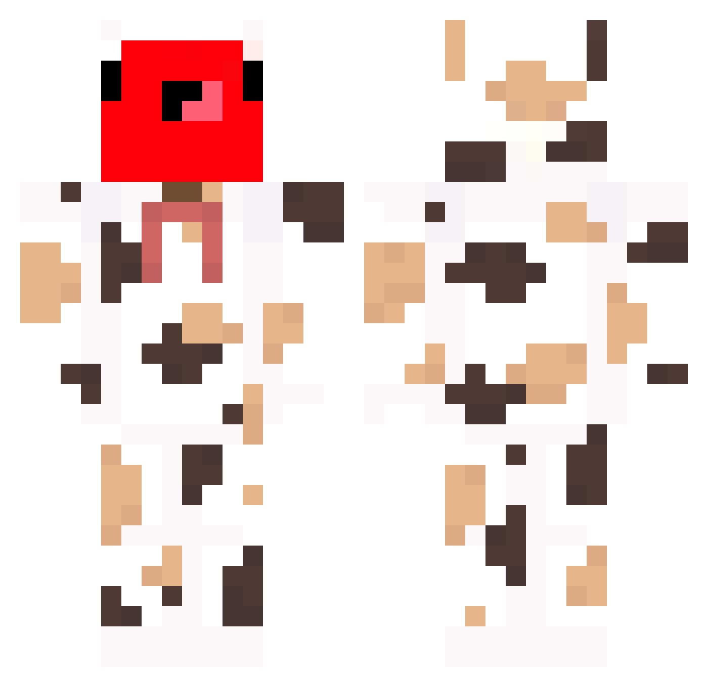 Bilbil24 Minecraft skin, front and back view