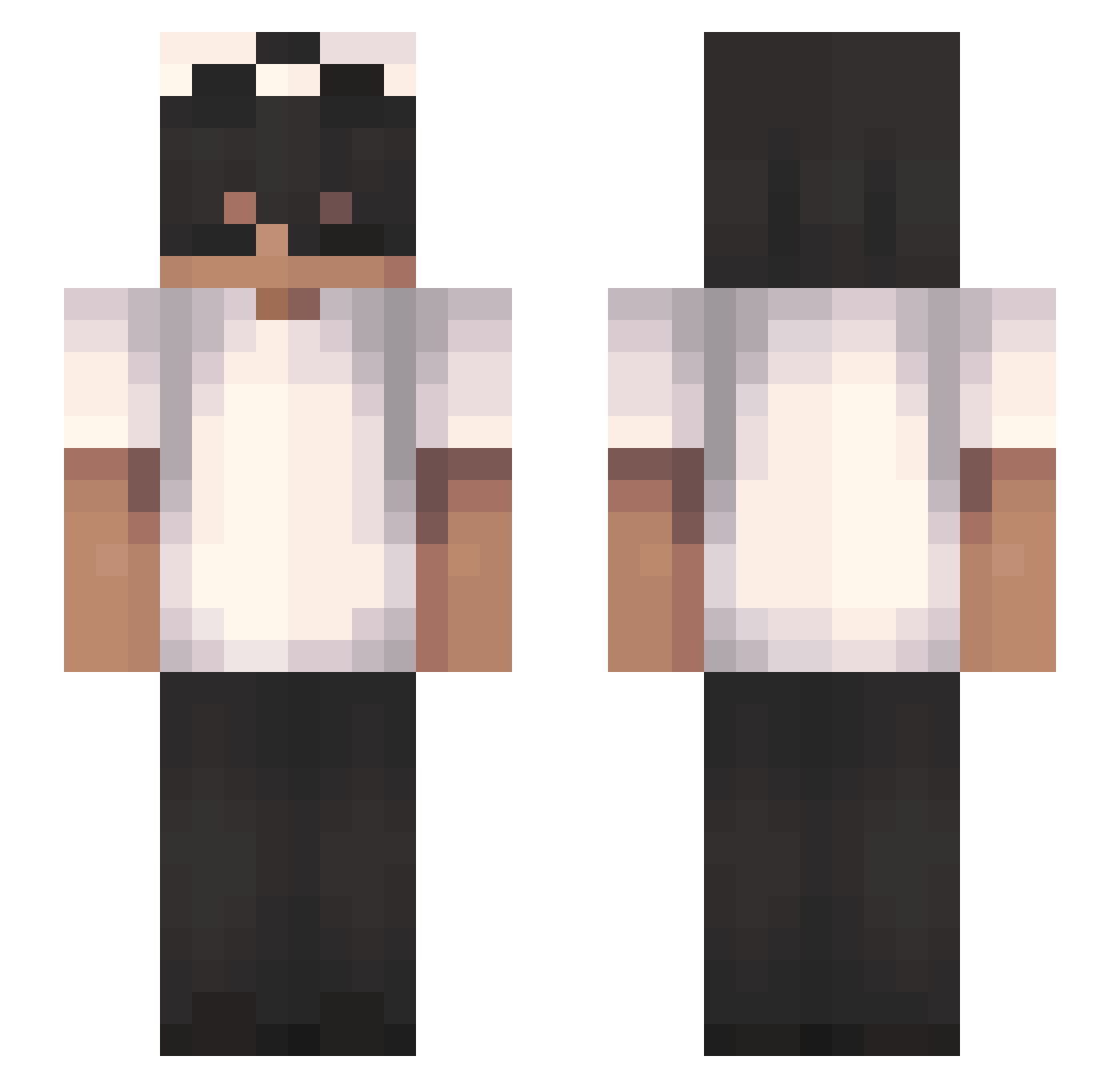 Dragonnight8286 Minecraft skin, front and back view