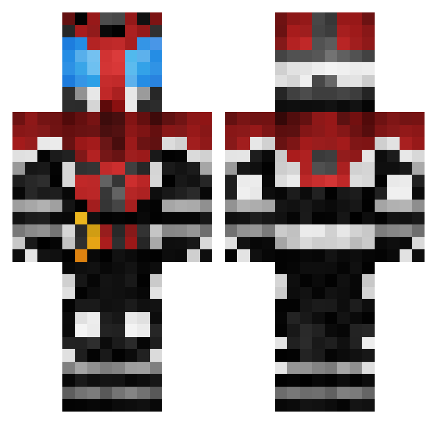 gaynoo Minecraft skin, front and back view