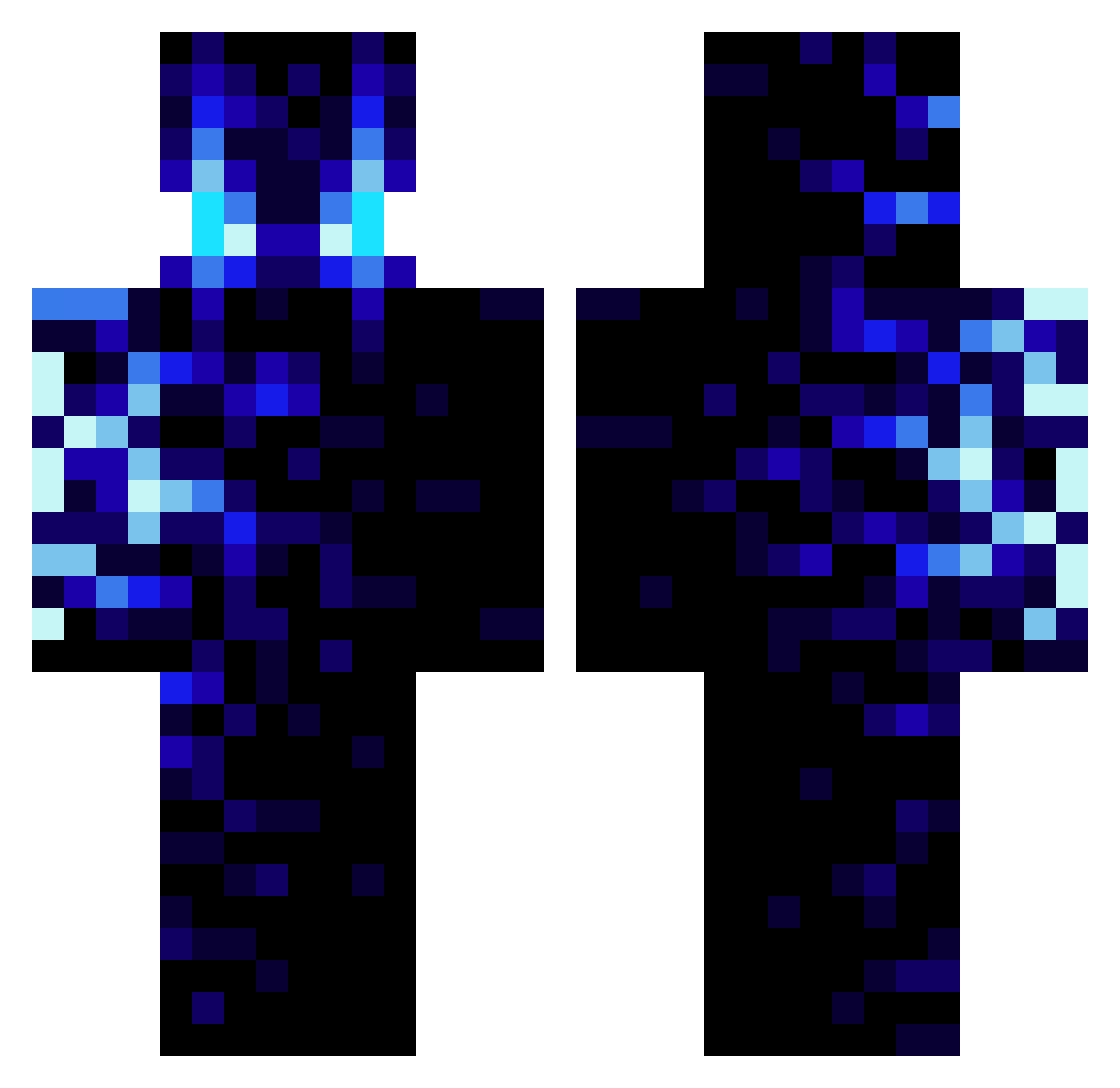 Hidde15 Minecraft skin, front and back view