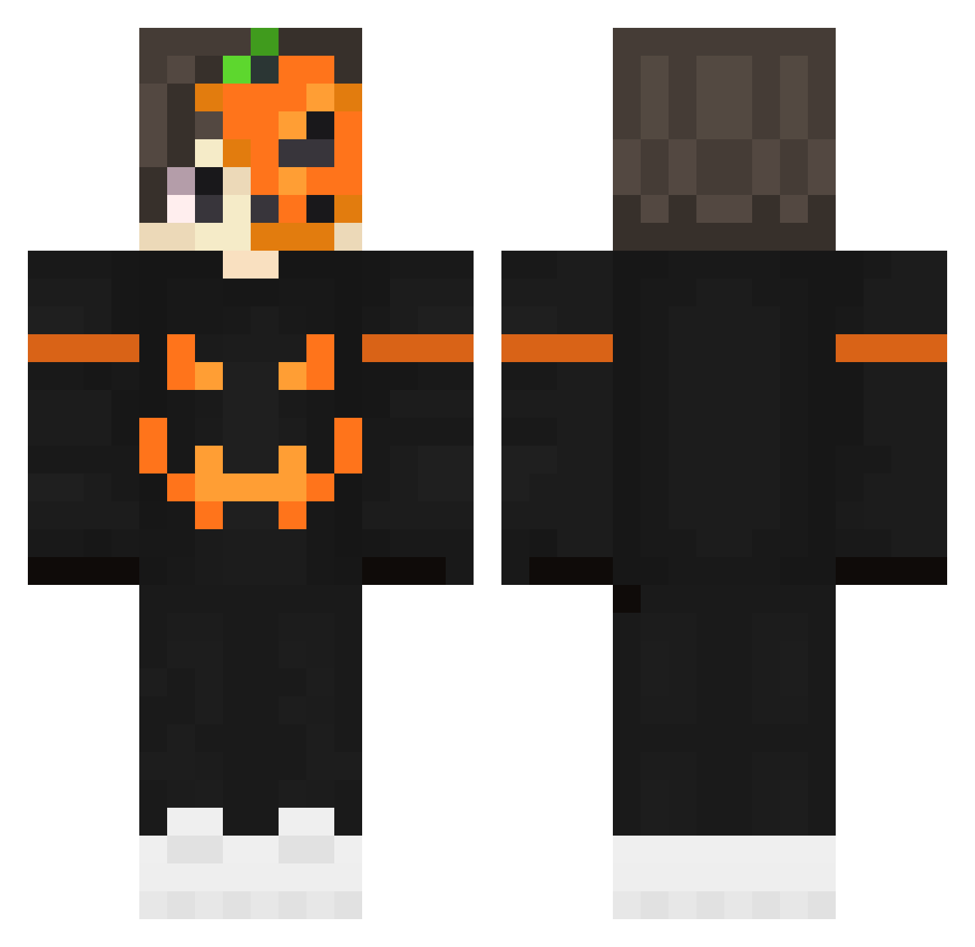 kazm_k Minecraft skin, front and back view
