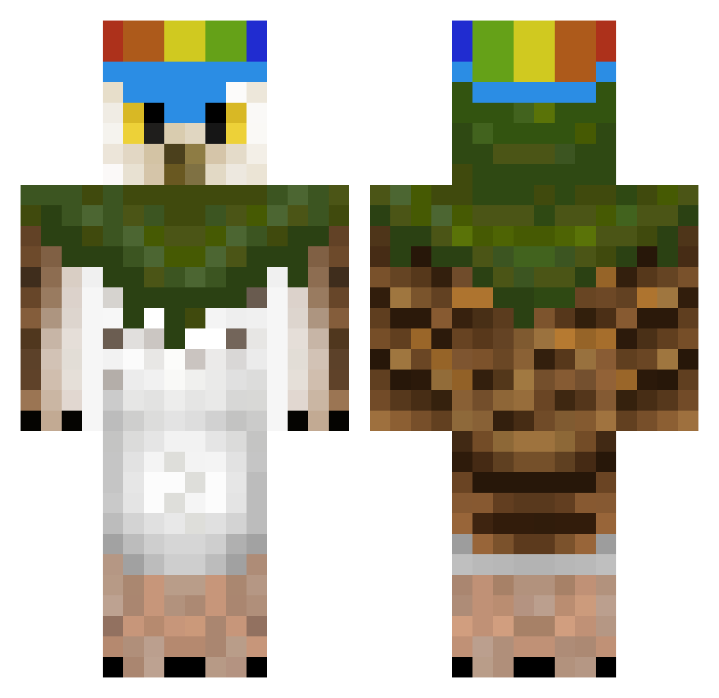Thunderwolf0424 Minecraft skin, front and back view