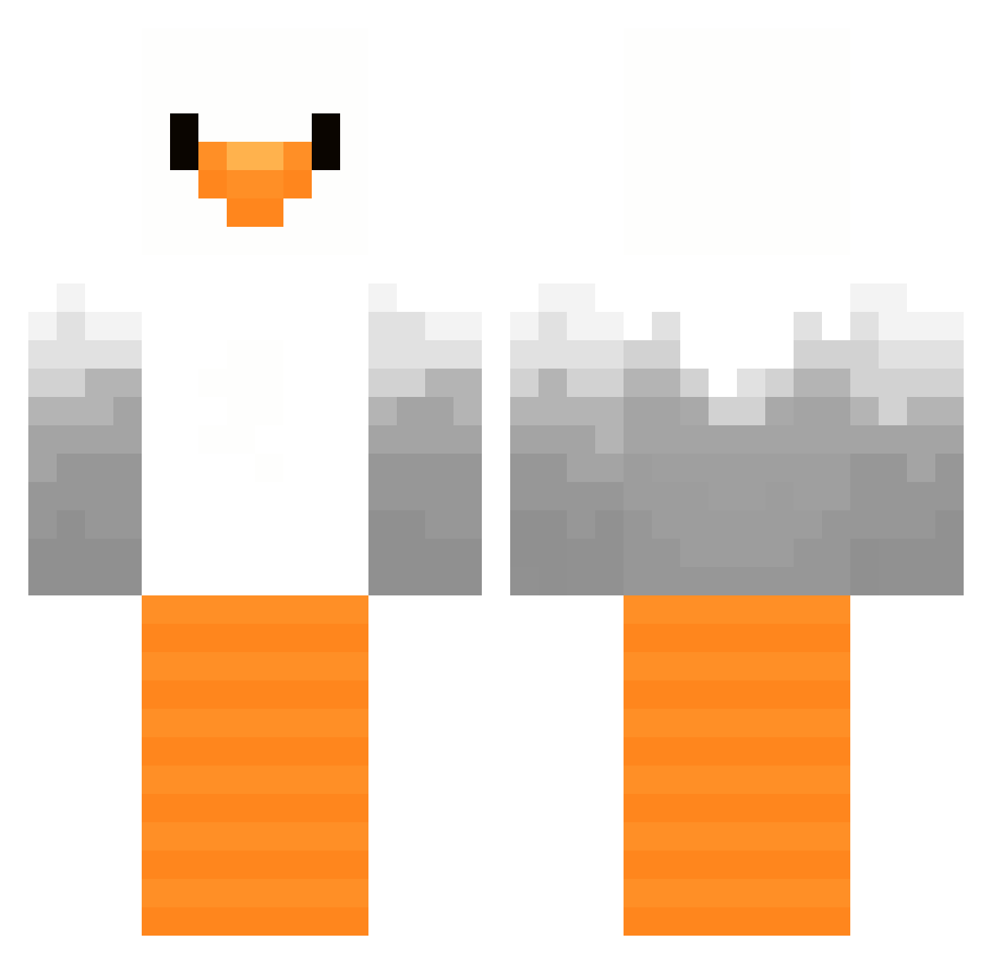 ConsumerOfBleach Minecraft skin, front and back view