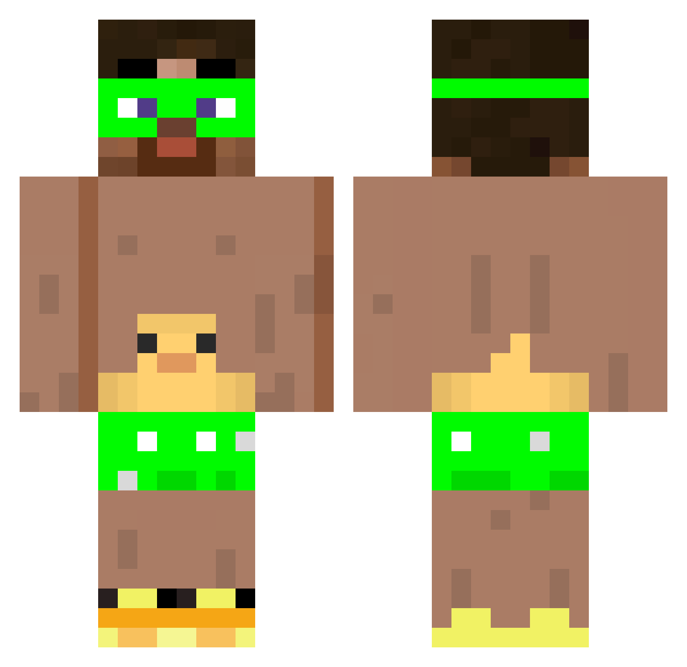 RICHBOISIDNEY Minecraft skin, front and back view