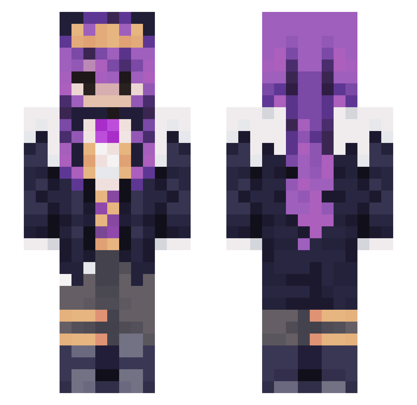 ewrwfgw Minecraft skin, front and back view