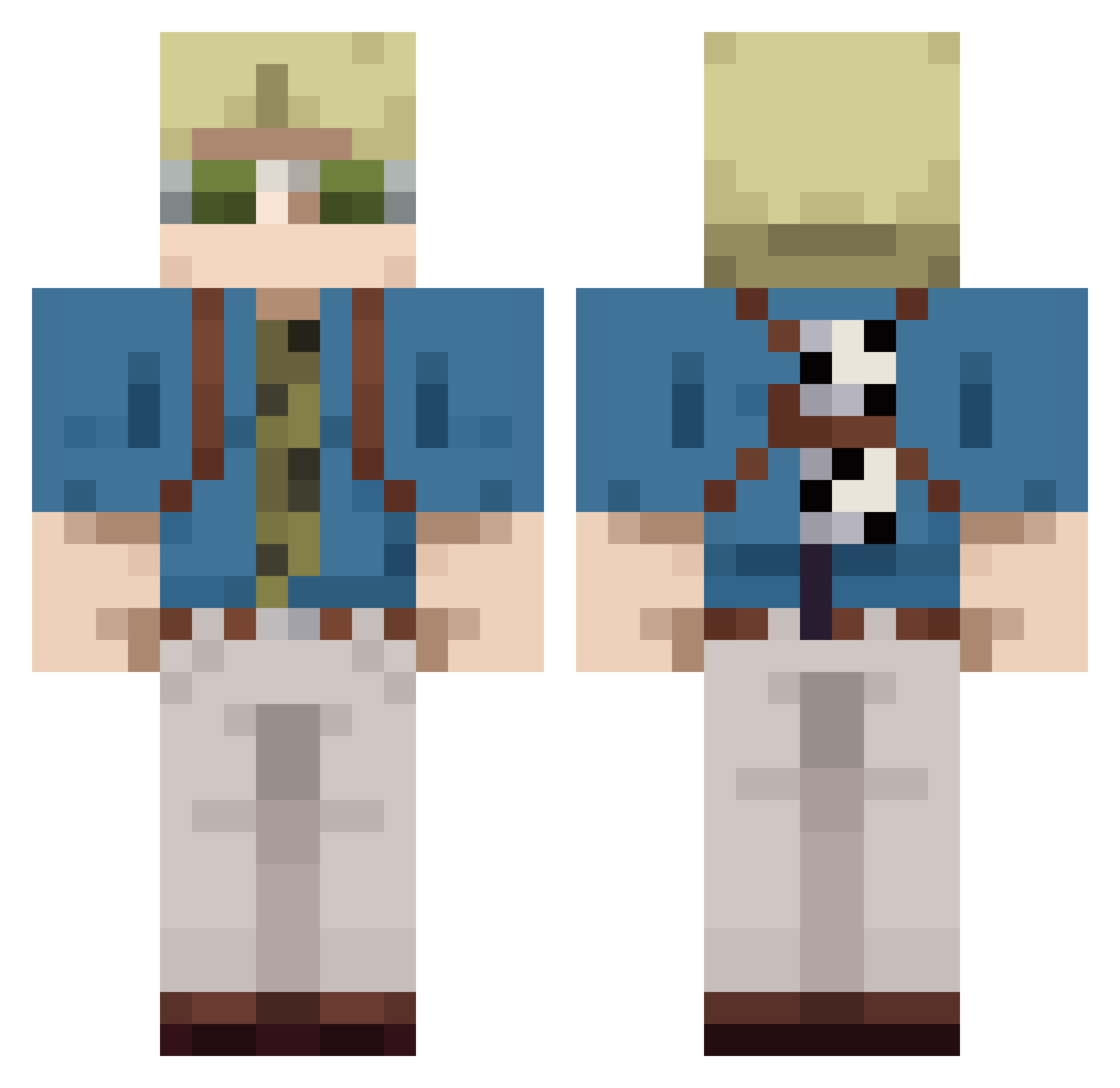 Gaelproaso Minecraft skin, front and back view