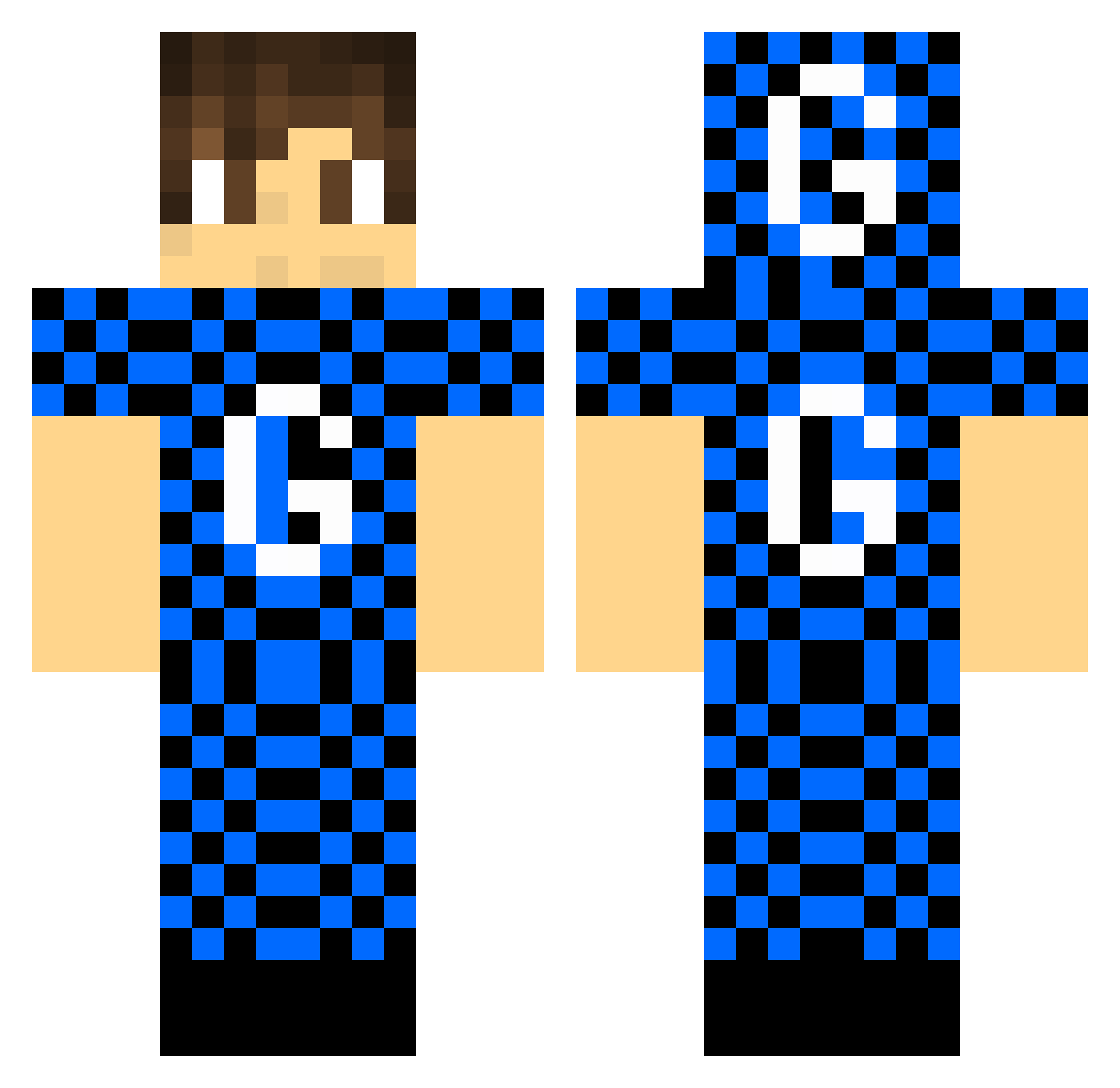Gergi15 Minecraft skin, front and back view