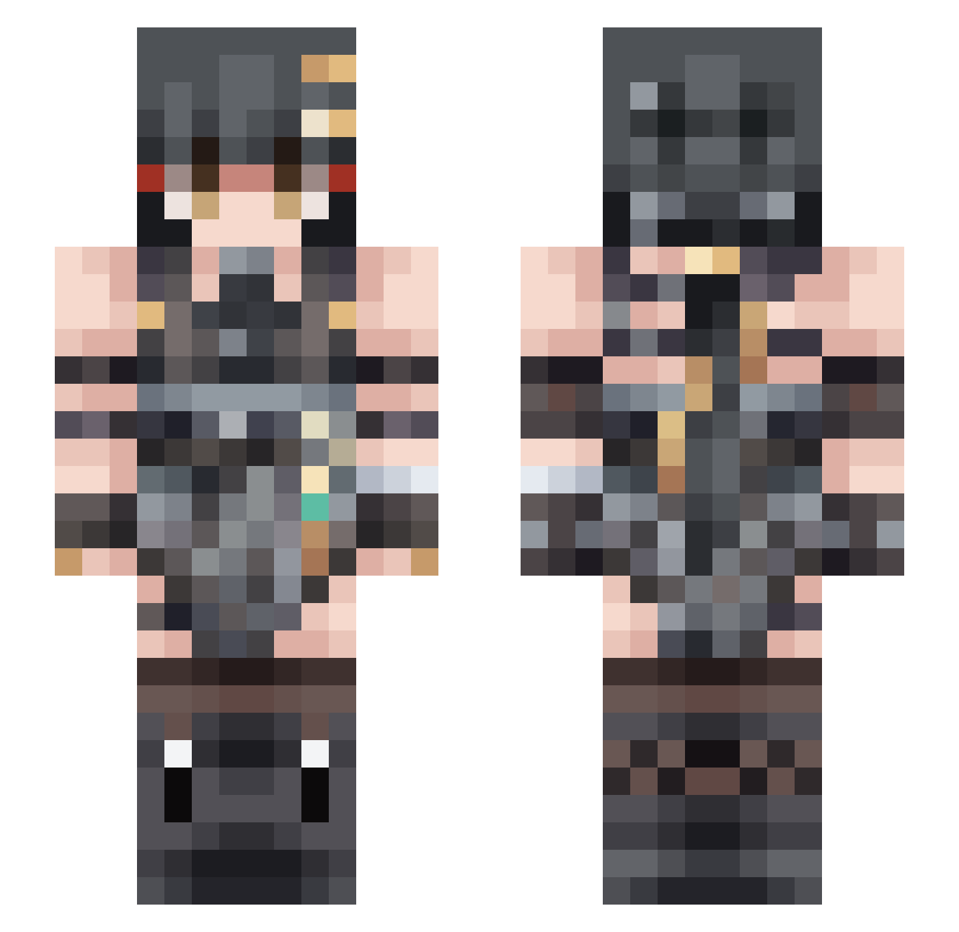 nemopy Minecraft skin, front and back view