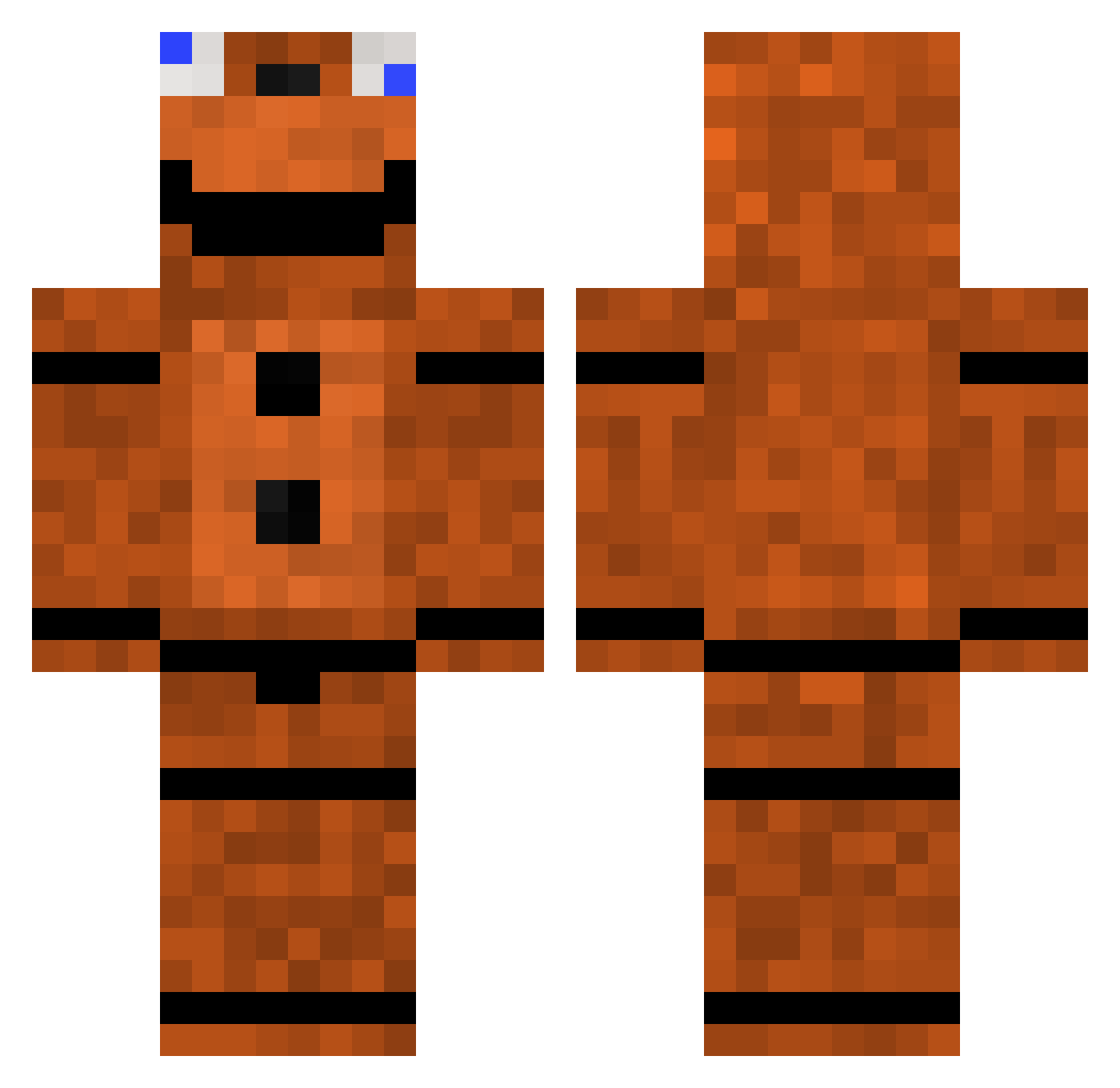I_m_an_Angel Minecraft skin, front and back view