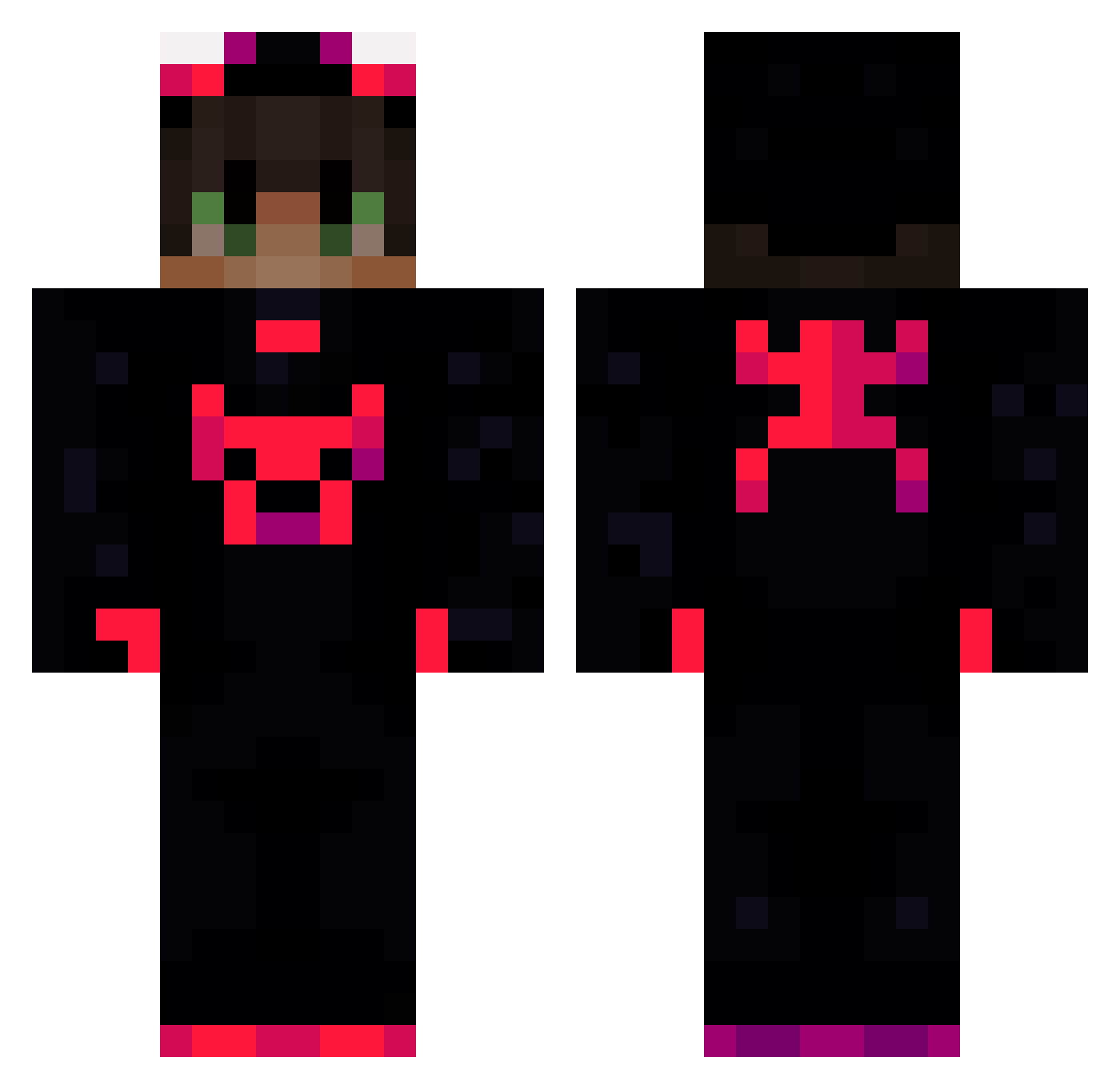 Spike_xxx Minecraft skin, front and back view