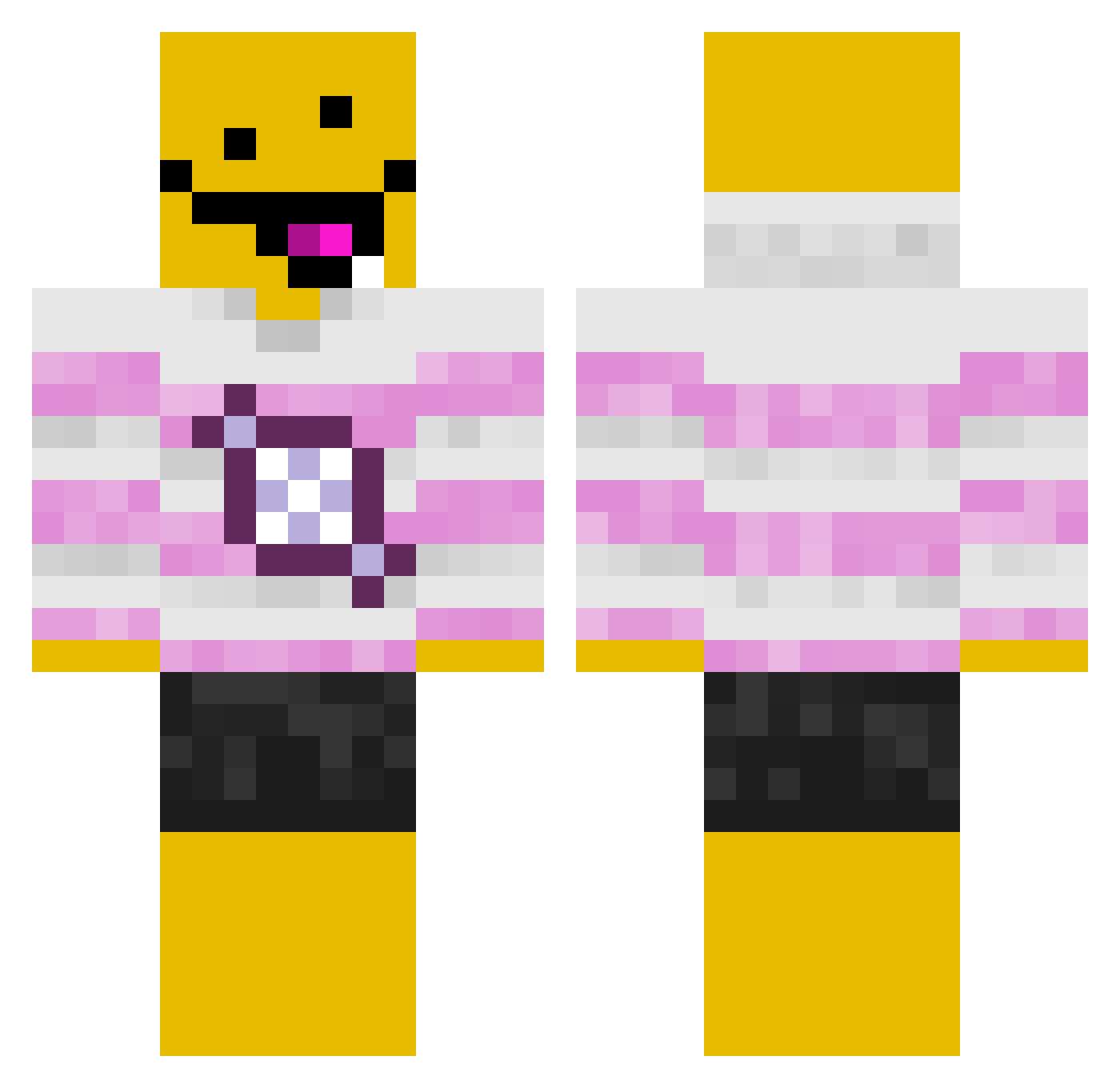 juusohc Minecraft skin, front and back view