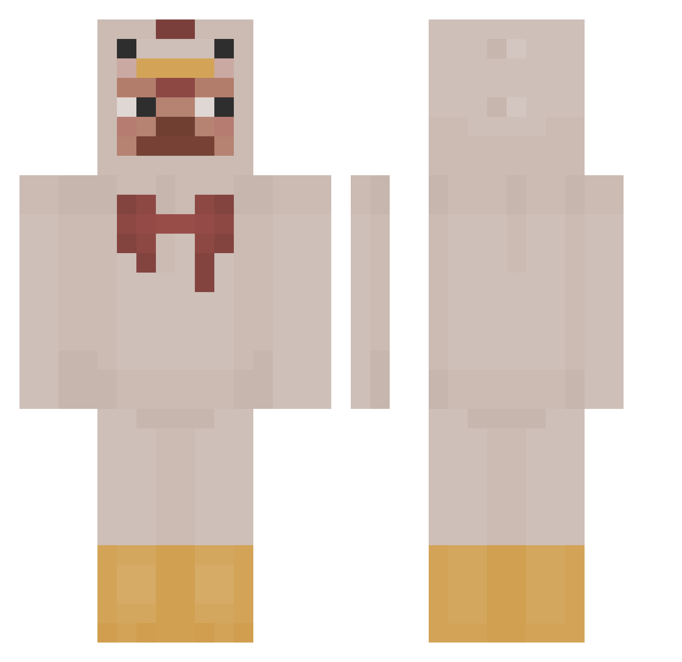 Twister102 Minecraft skin, front and back view