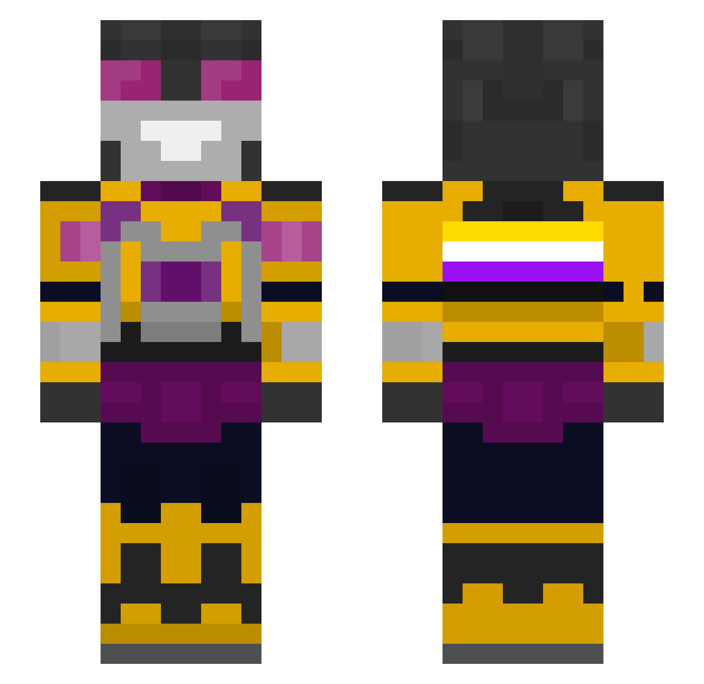 Mr_Swindle Minecraft skin, front and back view