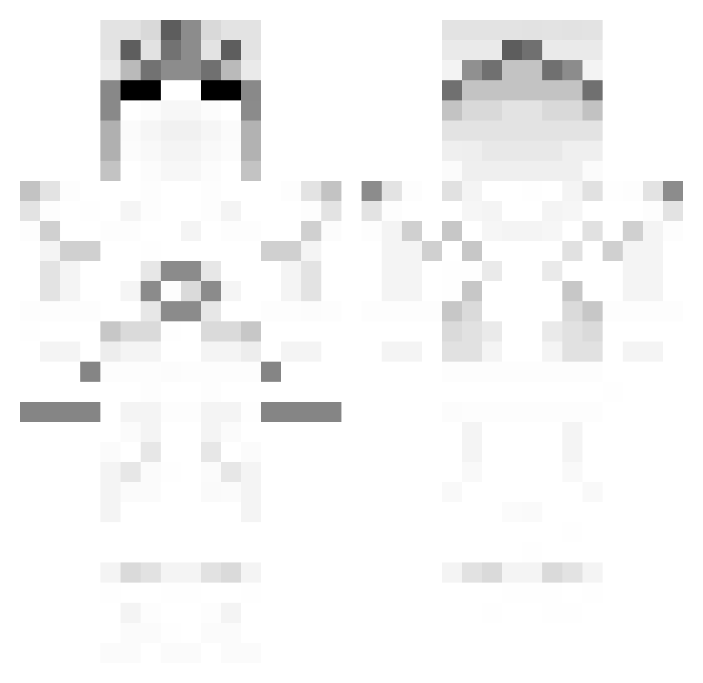 ROML999 Minecraft skin, front and back view