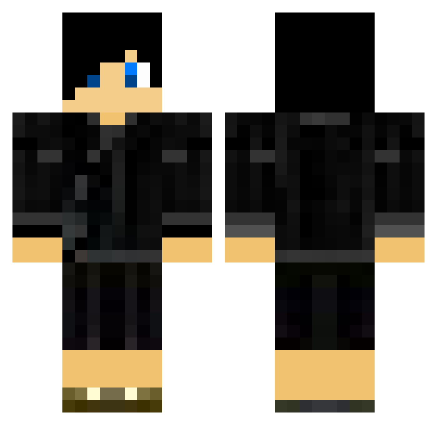 Renewable Minecraft skin, front and back view