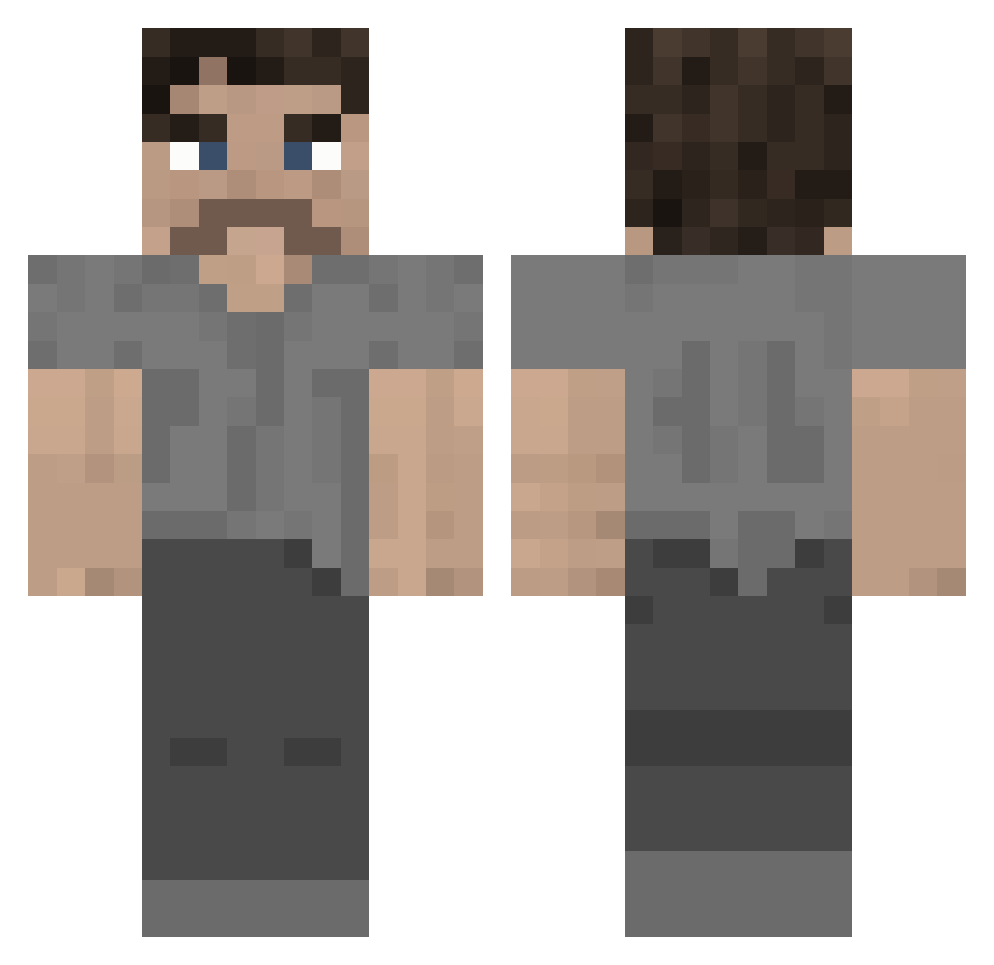 SomberFob51 Minecraft skin, front and back view