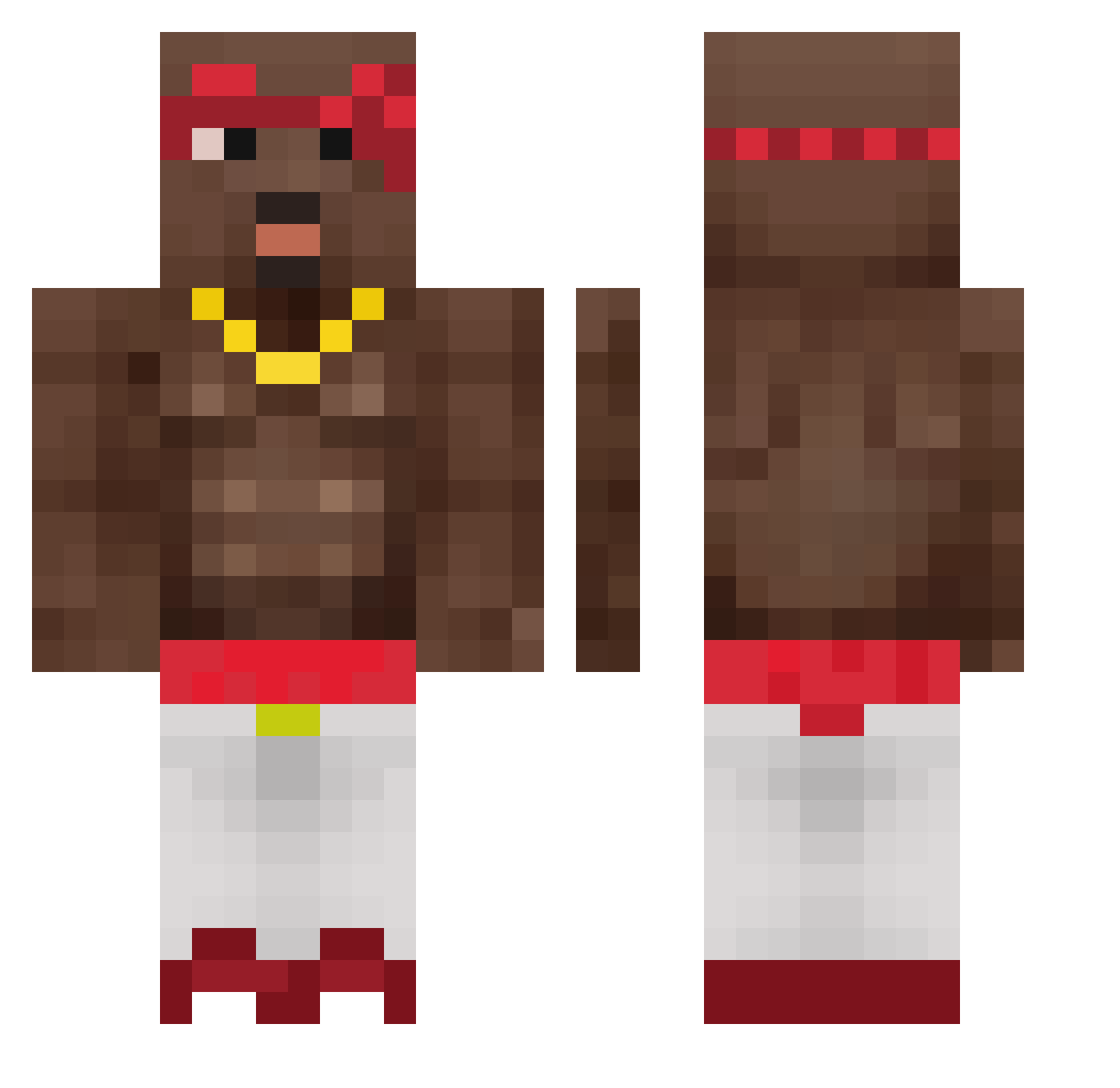 K1KEIL0429 Minecraft skin, front and back view
