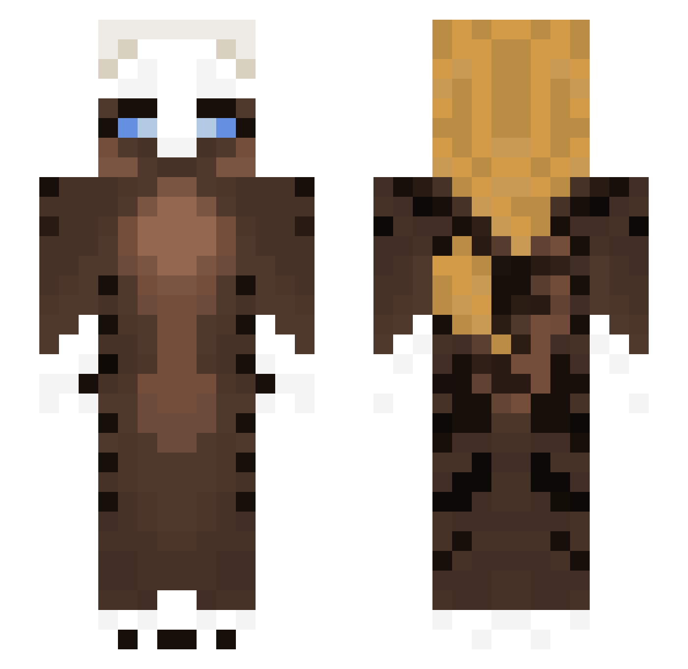 CheeSergal Minecraft skin, front and back view