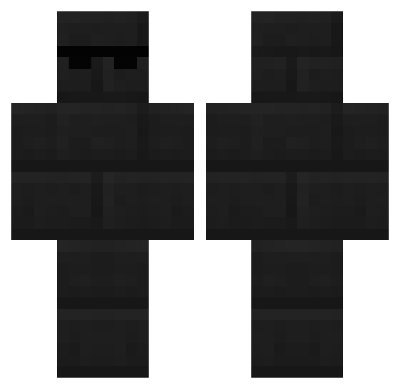 Alao Minecraft skin, front and back view