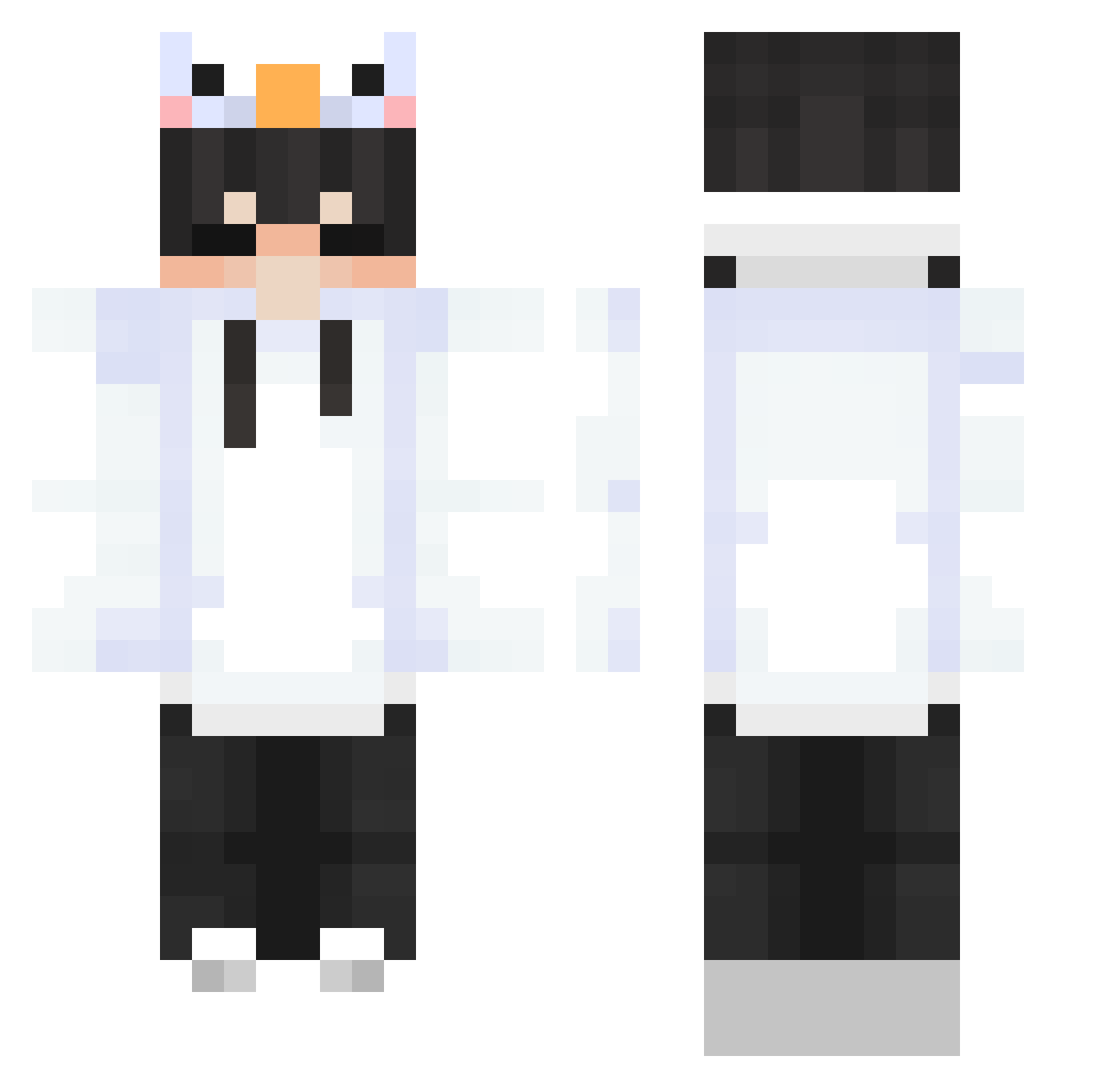 WXXN_0128 Minecraft skin, front and back view