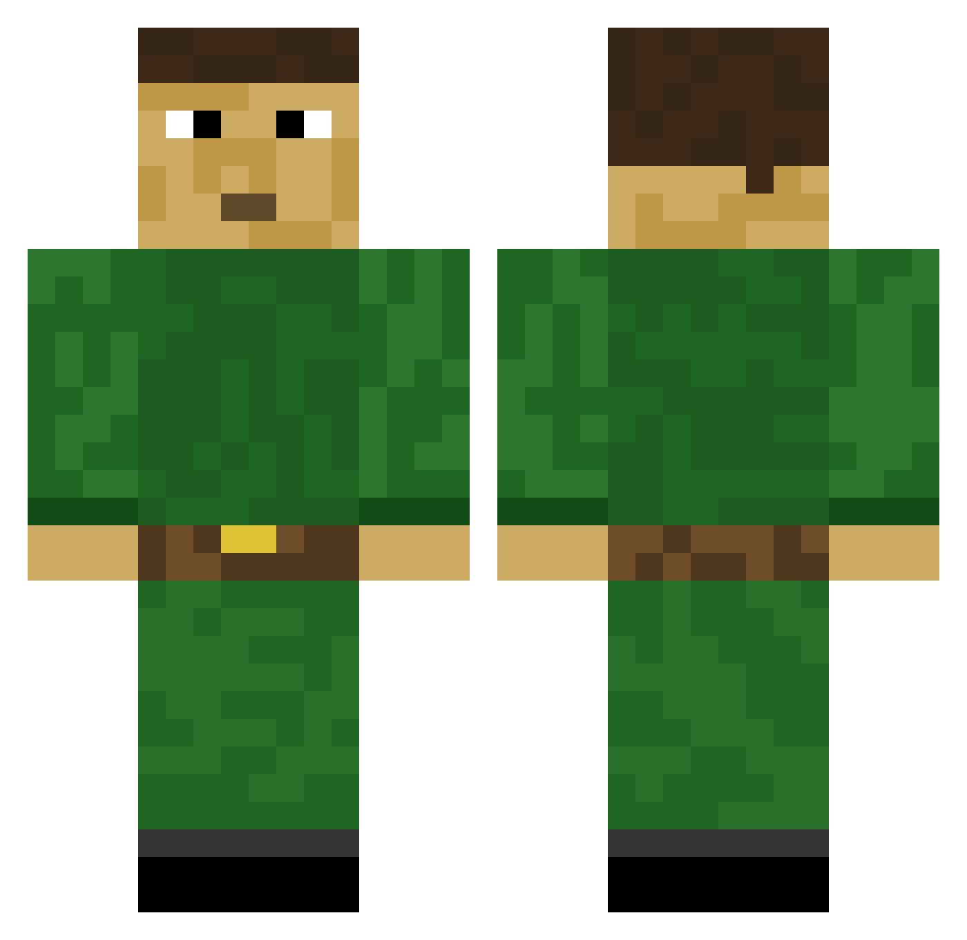 Farmstead01 Minecraft skin, front and back view