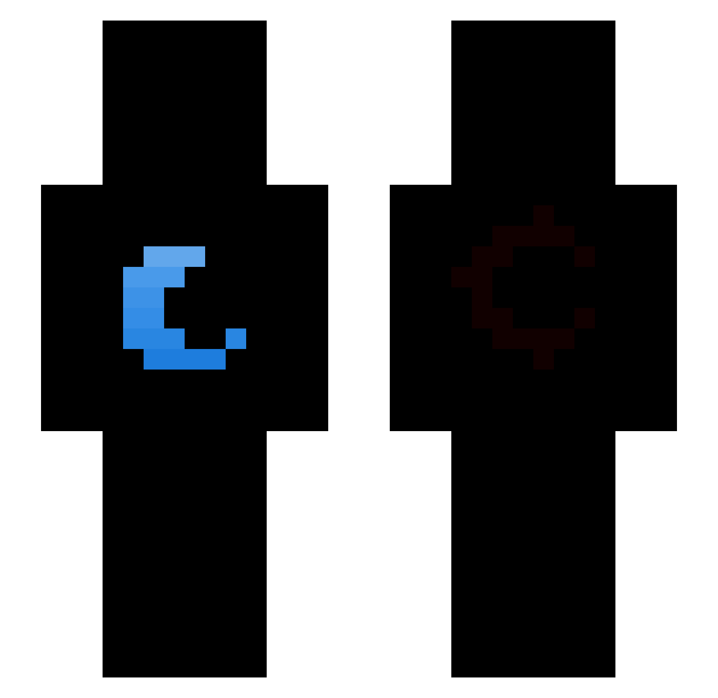 ayuuhh Minecraft skin, front and back view