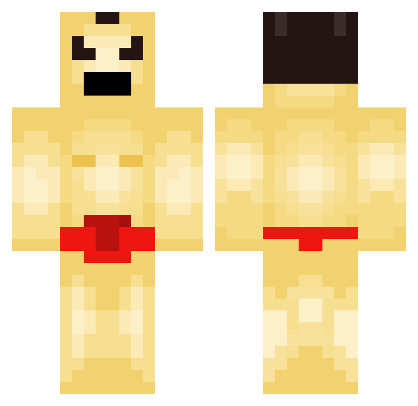 GourmandBarjot Minecraft skin, front and back view