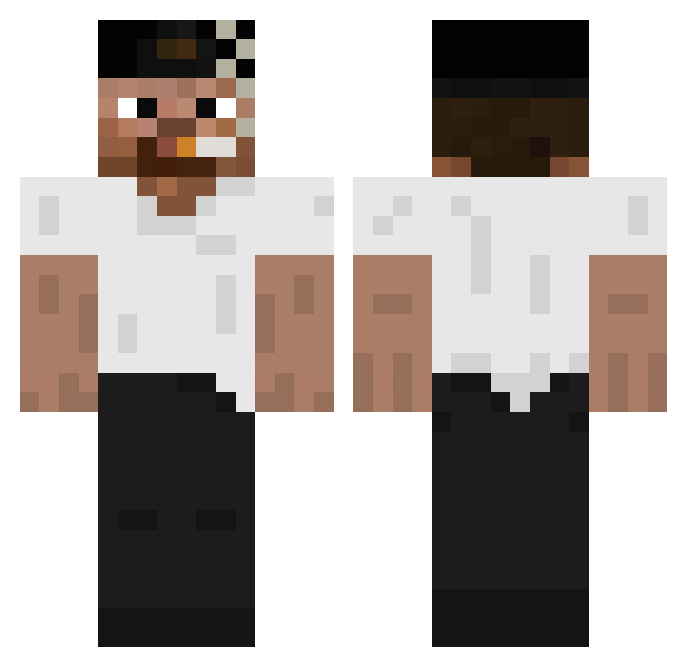 honkey Minecraft skin, front and back view
