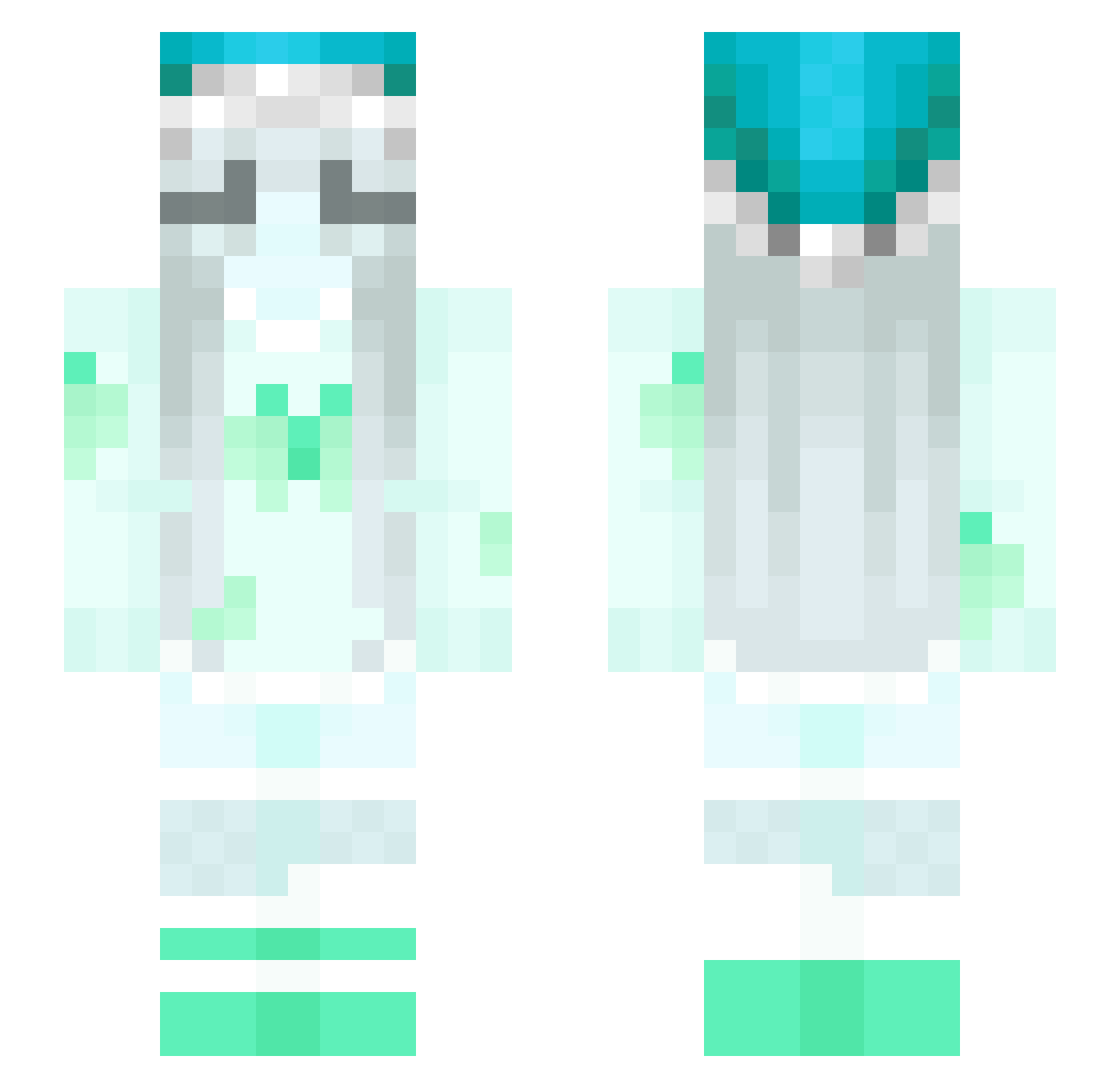 sweety_lana Minecraft skin, front and back view